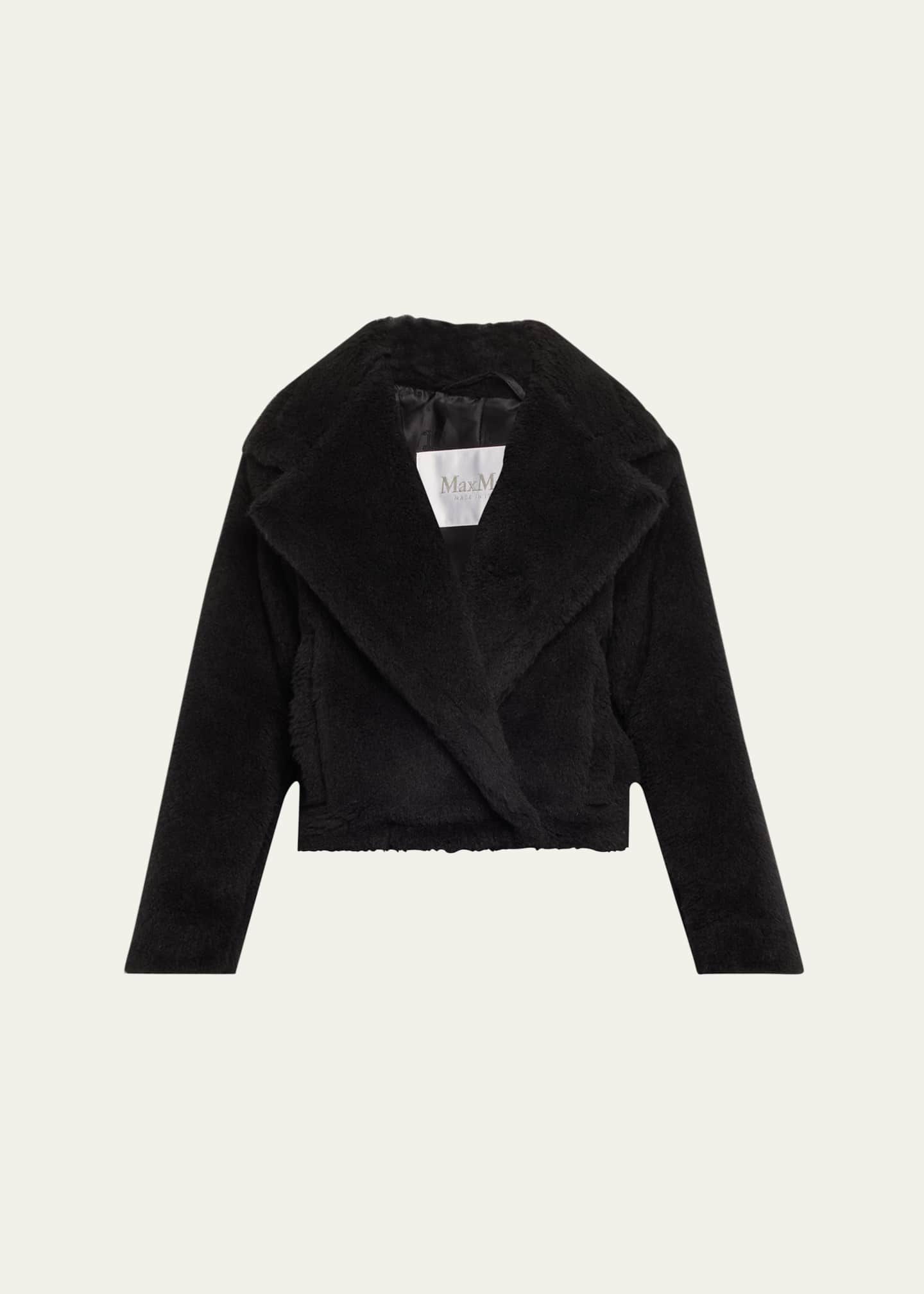 Max Mara Oggeri Short Alpaca Wool Teddy Coat Image 1 of 5
