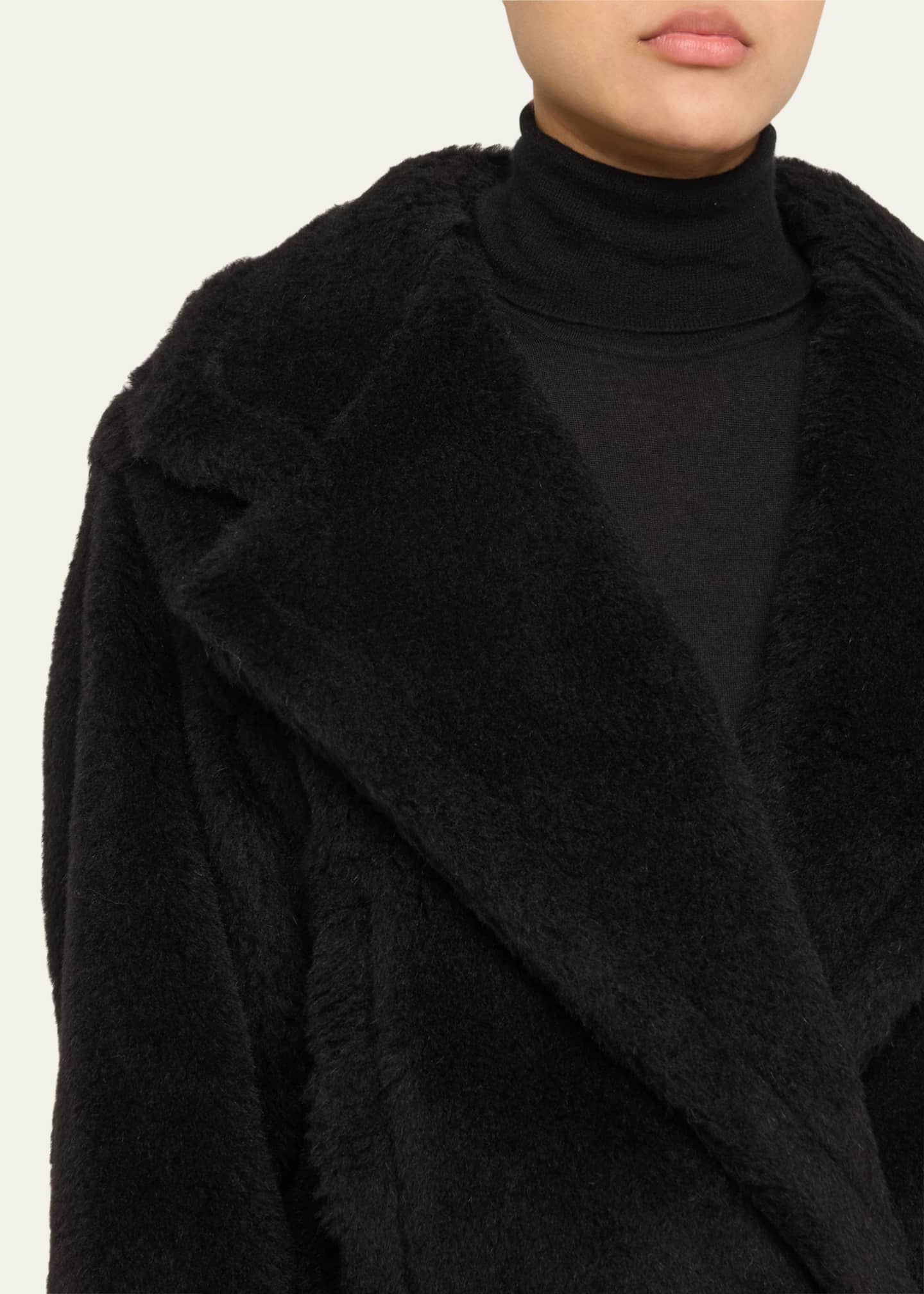 Max Mara Oggeri Short Alpaca Wool Teddy Coat Image 5 of 5