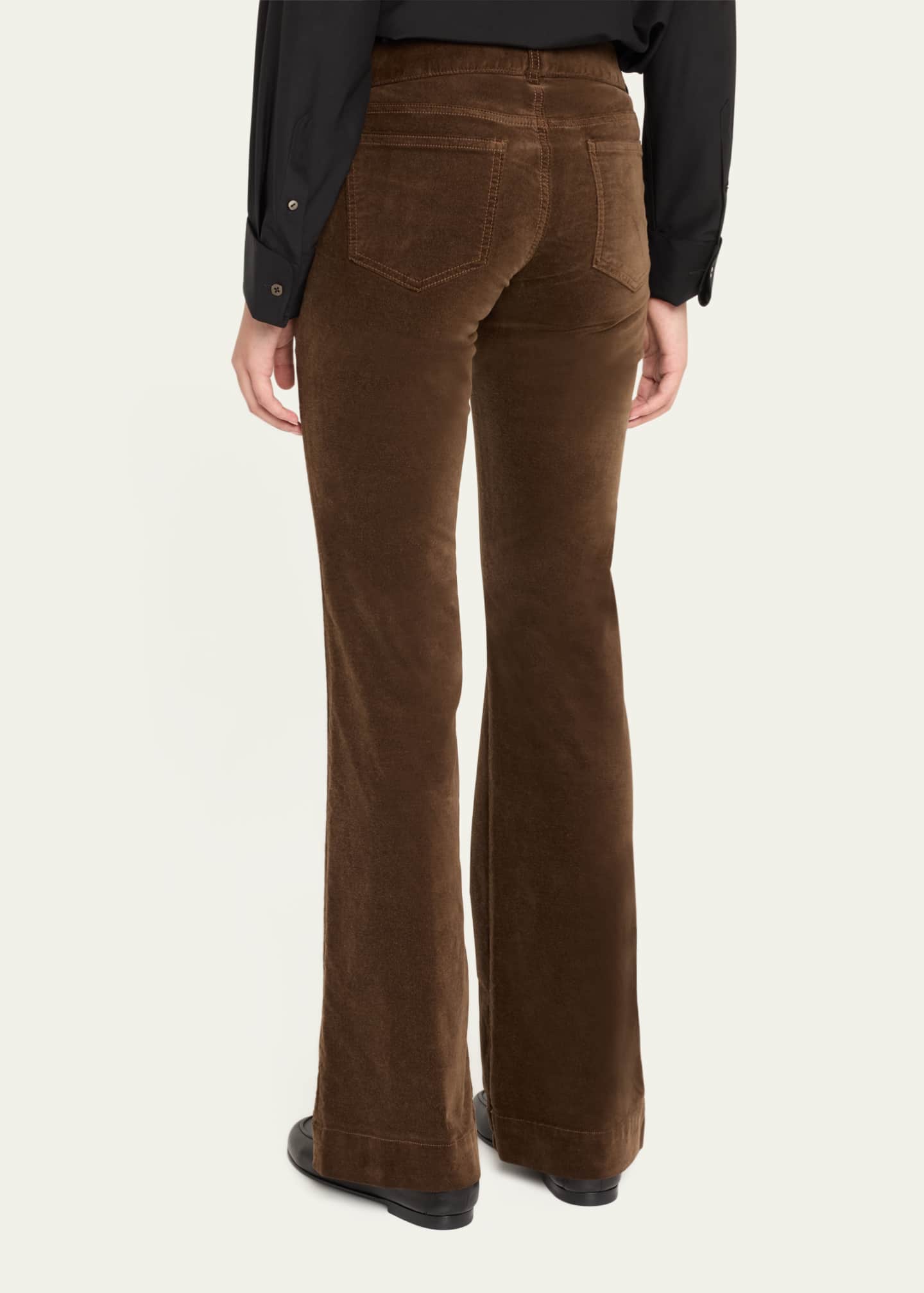 Ramy Brook Kyle Velvet Flare Trousers Image 3 of 5