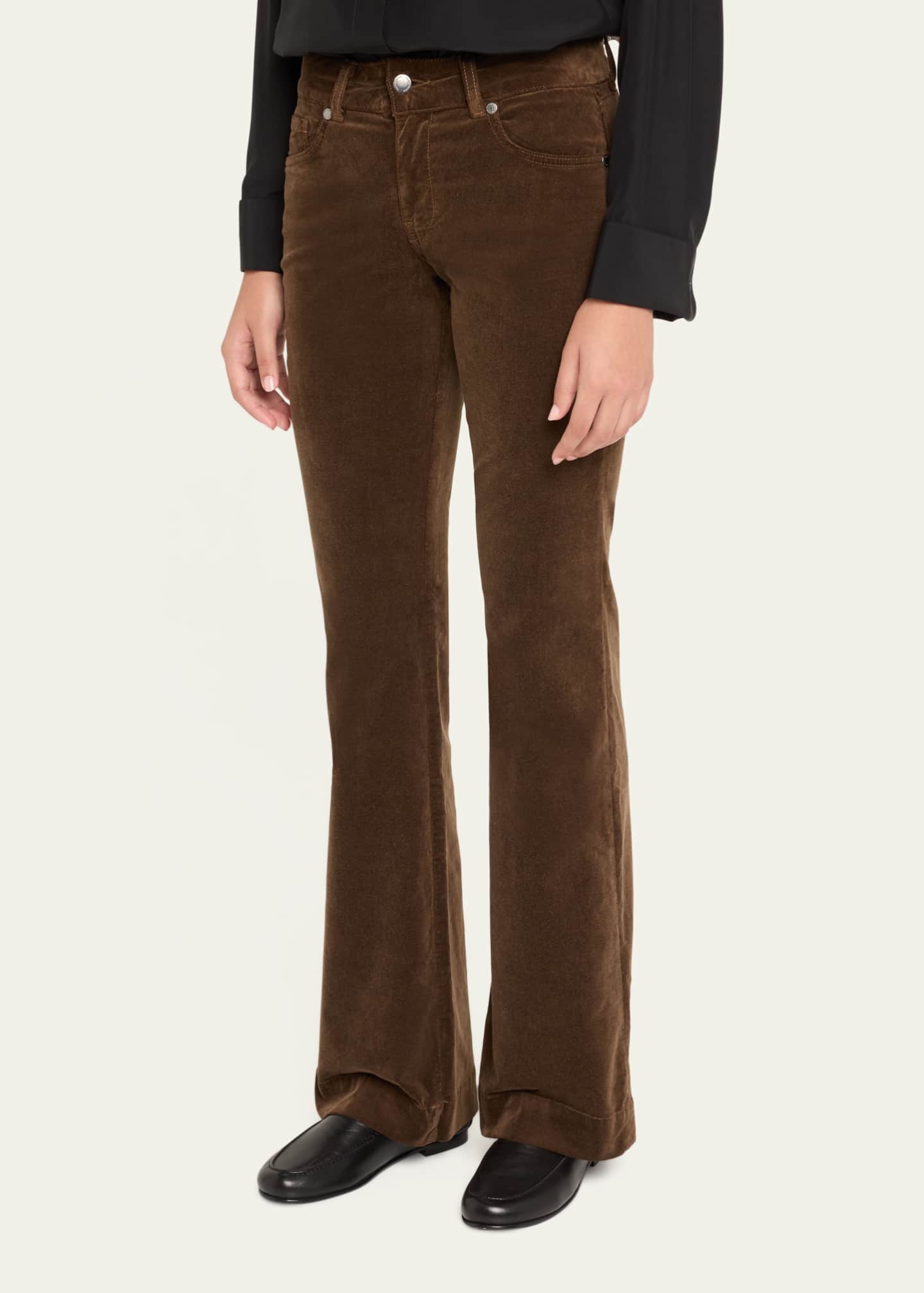 Ramy Brook Kyle Velvet Flare Trousers Image 4 of 5