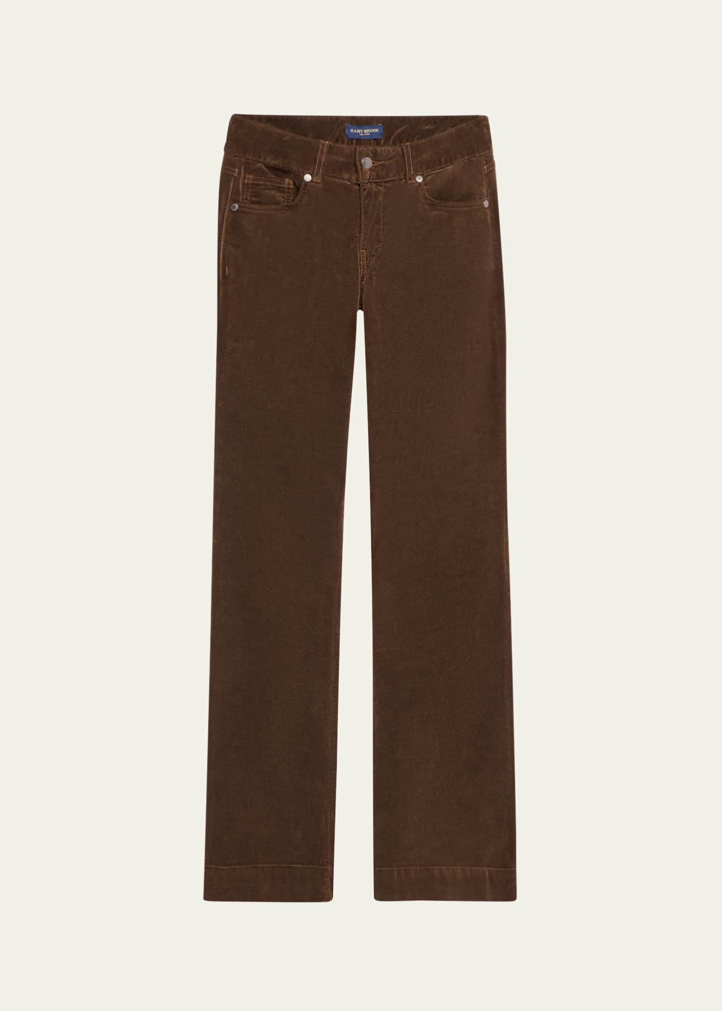 Ramy Brook Kyle Velvet Flare Trousers Image 1 of 5