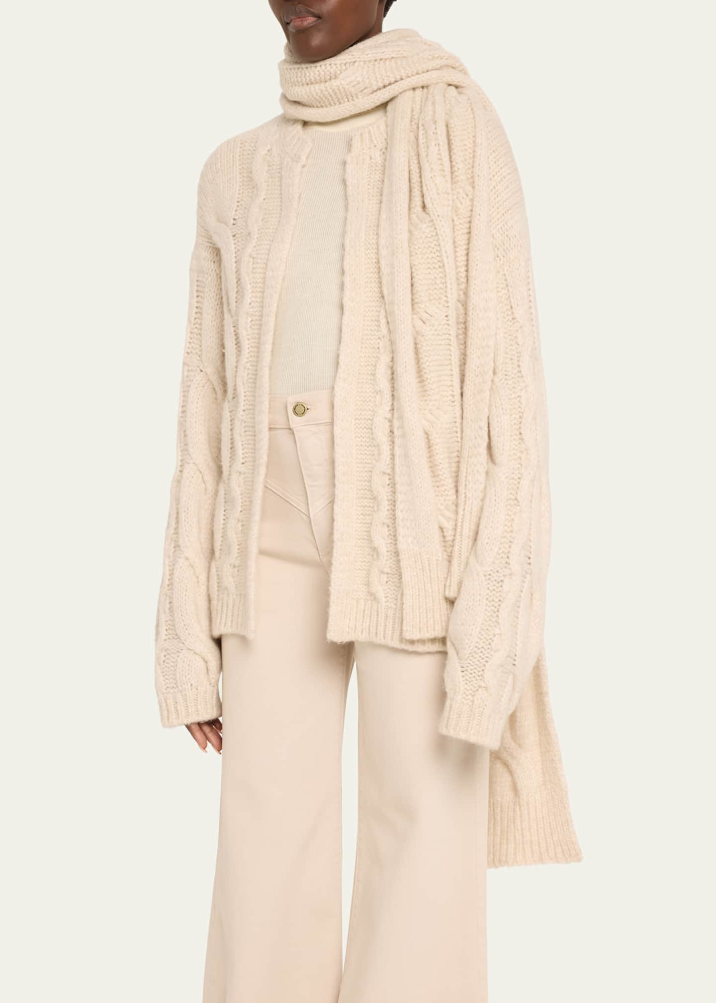 Ramy Brook Agnes Cable-Knit Sweater Image 4 of 5