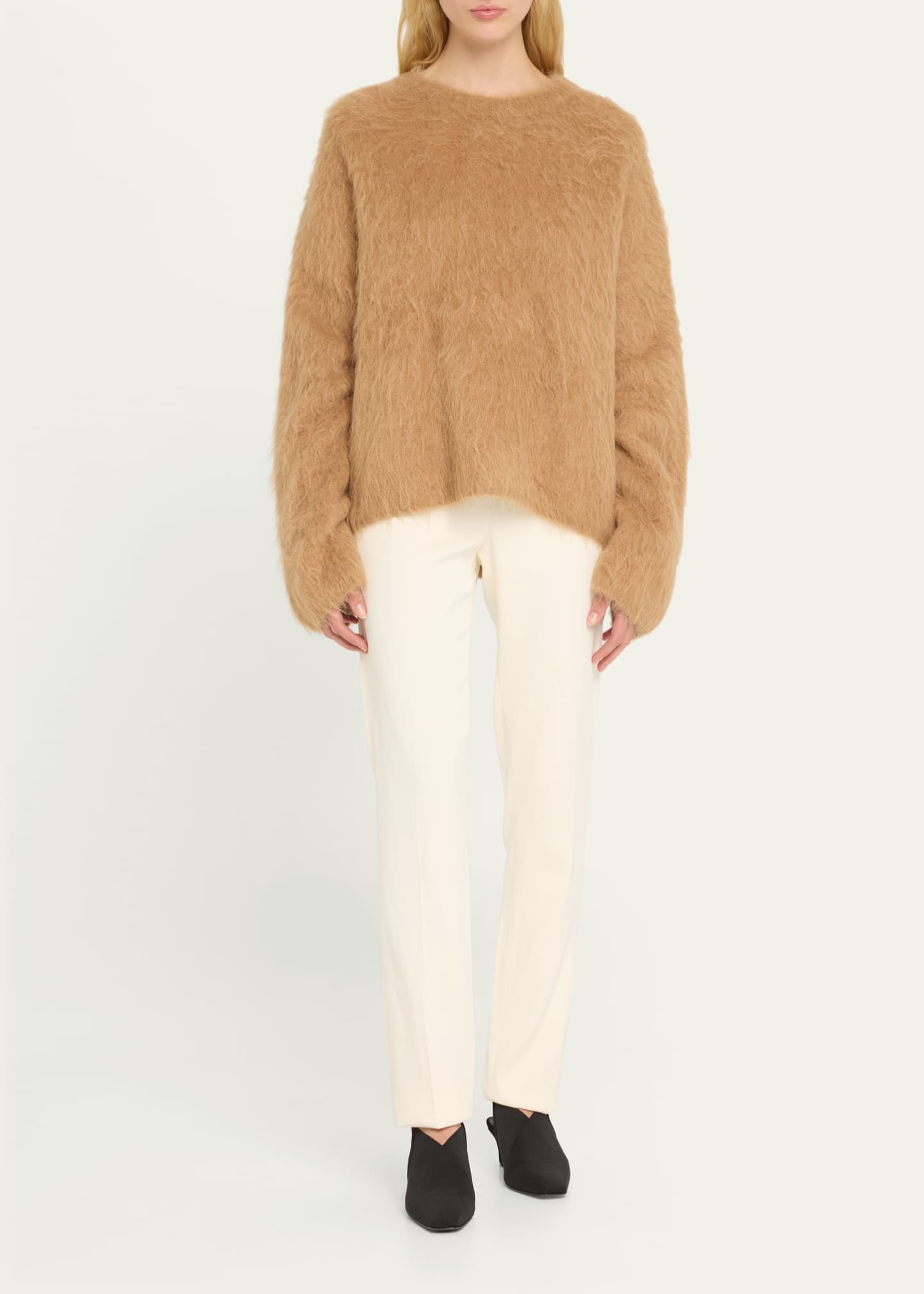 Toteme Boxy Alpaca Knit Sweater Image 2 of 5