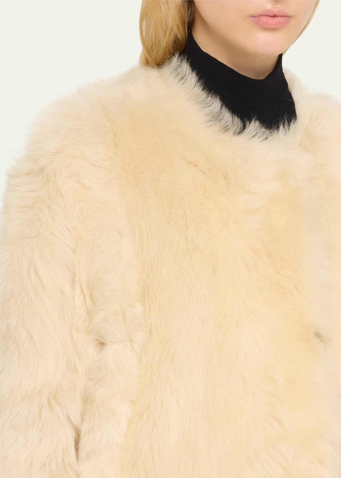 Toteme Silky Shearling Coat - Bergdorf Goodman