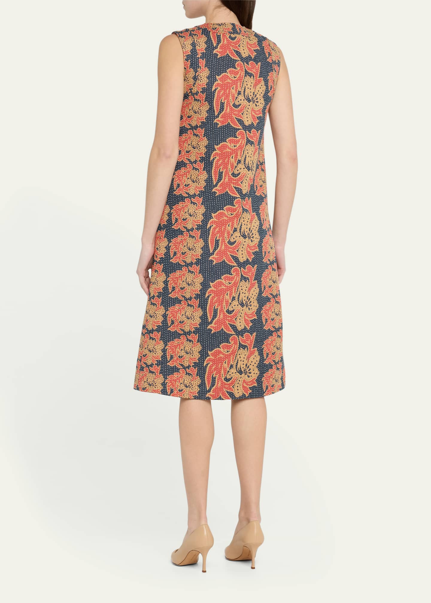 Valentino Garavani Floral Jacquard Midi Dress Image 3 of 5