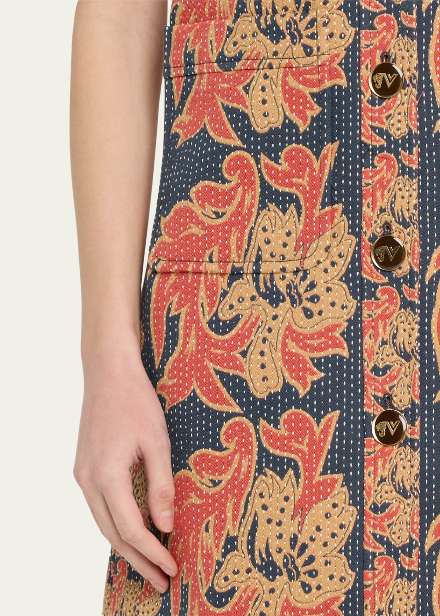 Valentino Garavani Floral Jacquard Midi Dress Image 5 of 5