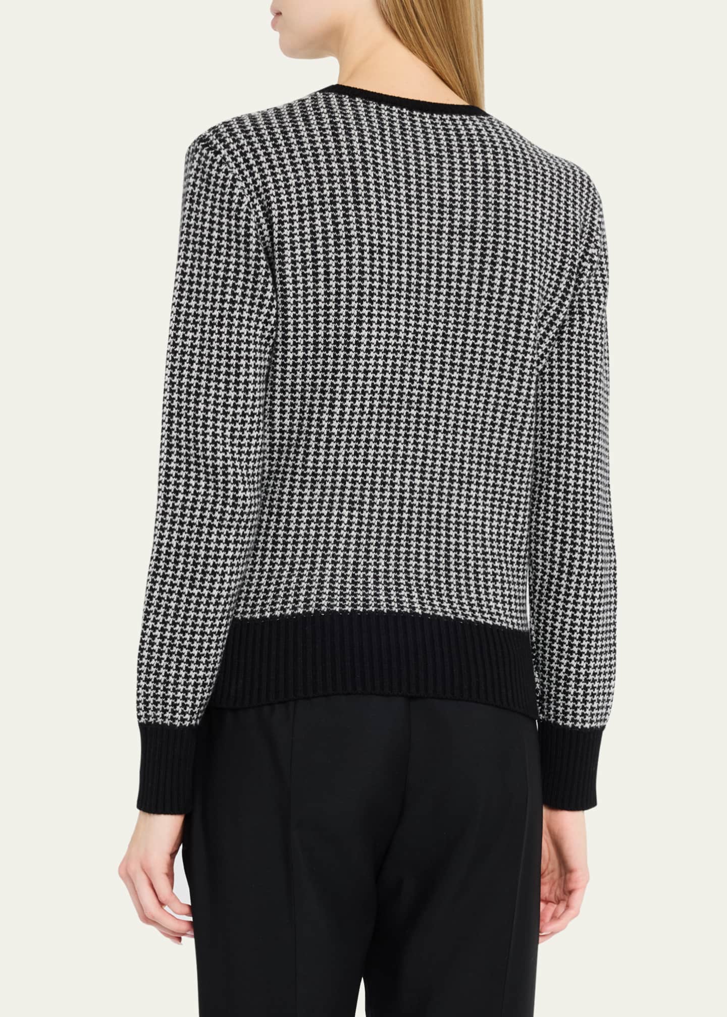 Valentino Garavani Houndstooth Wool Sweater Image 3 of 5