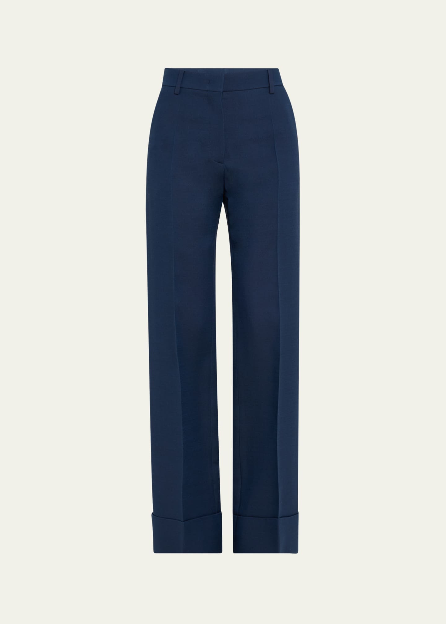 Valentino Garavani Cuffed Suiting Wool Trousers Image 1 of 5