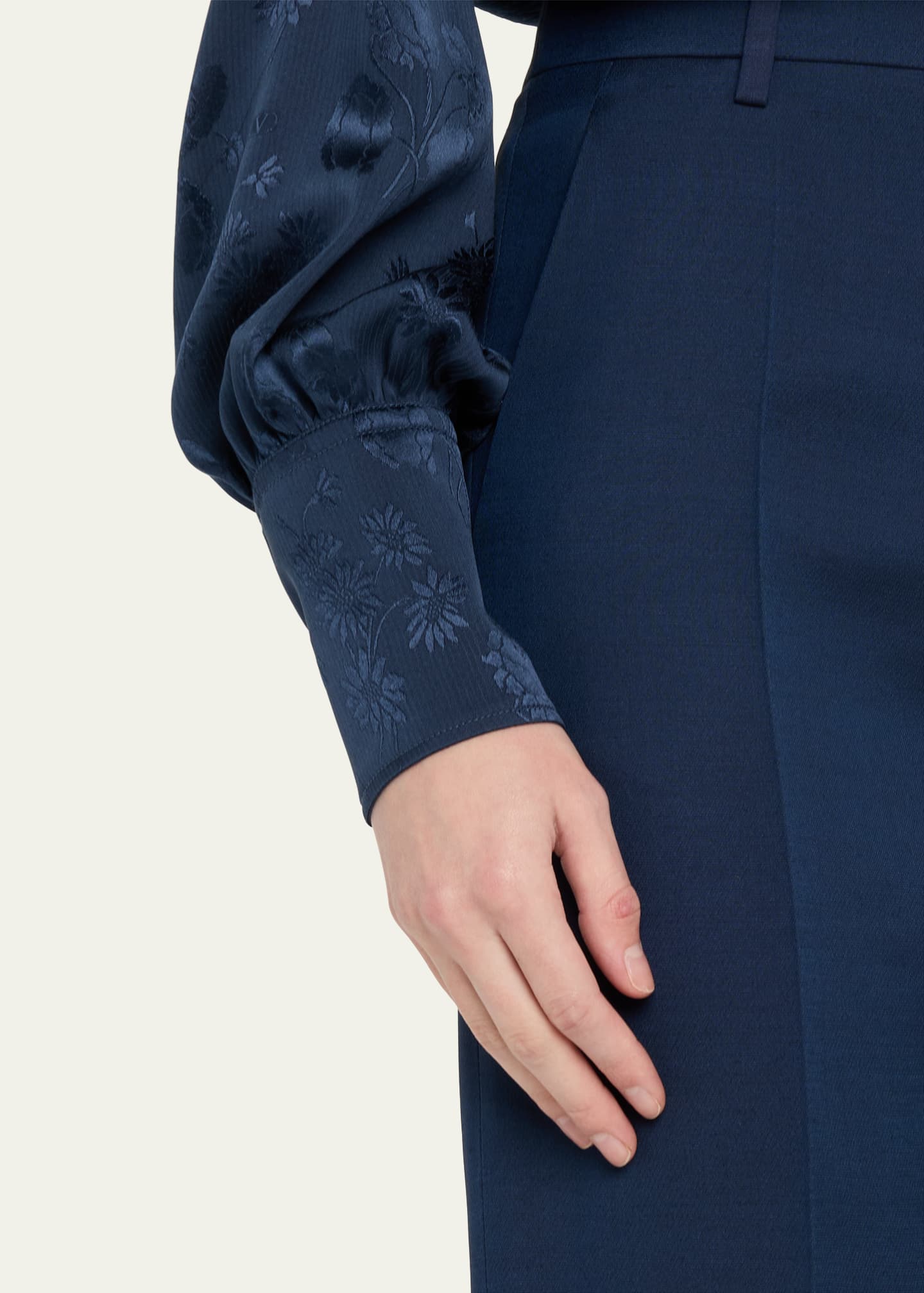 Valentino Garavani Cuffed Suiting Wool Trousers Image 5 of 5