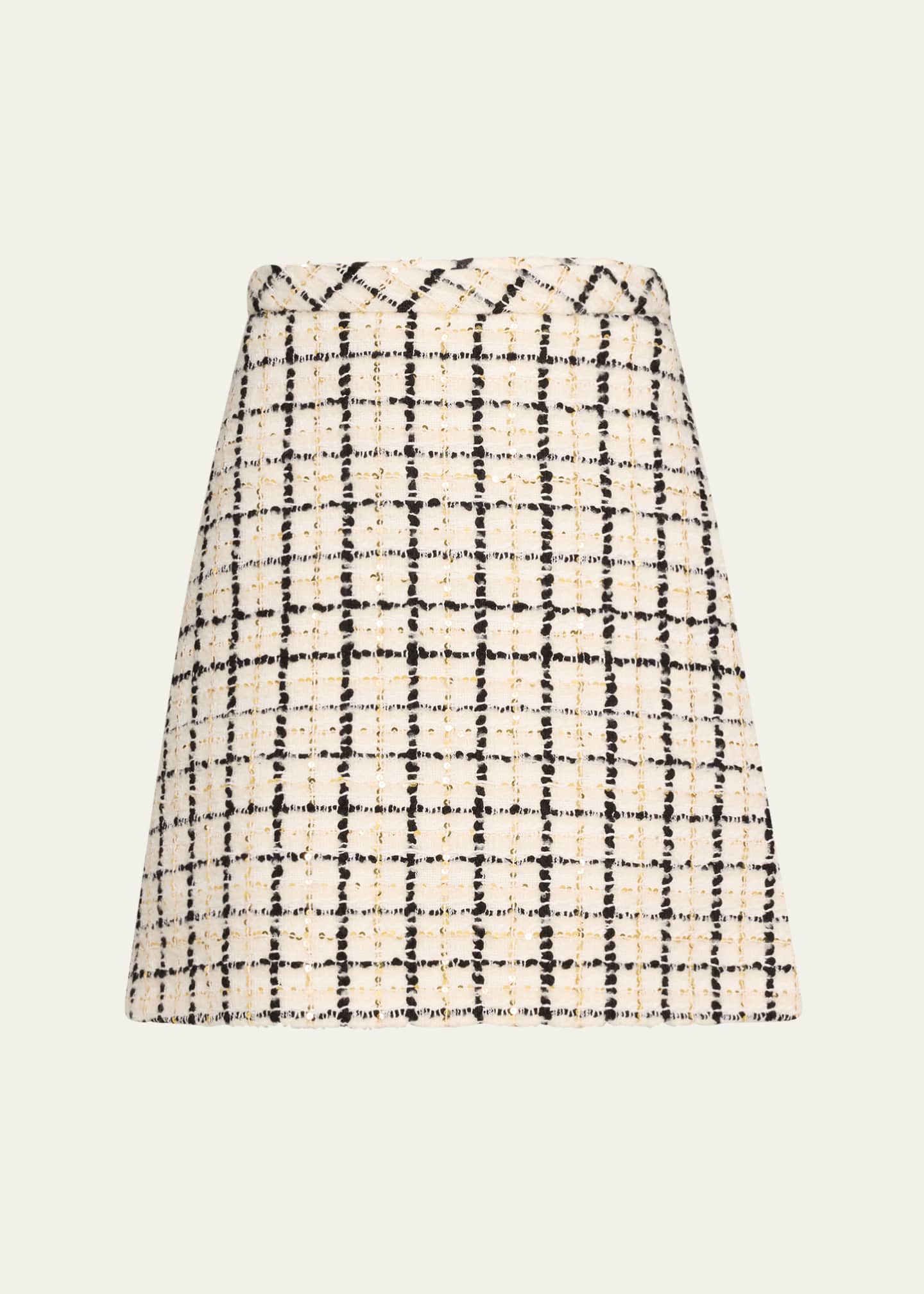 Check Tweed Mini Skirt