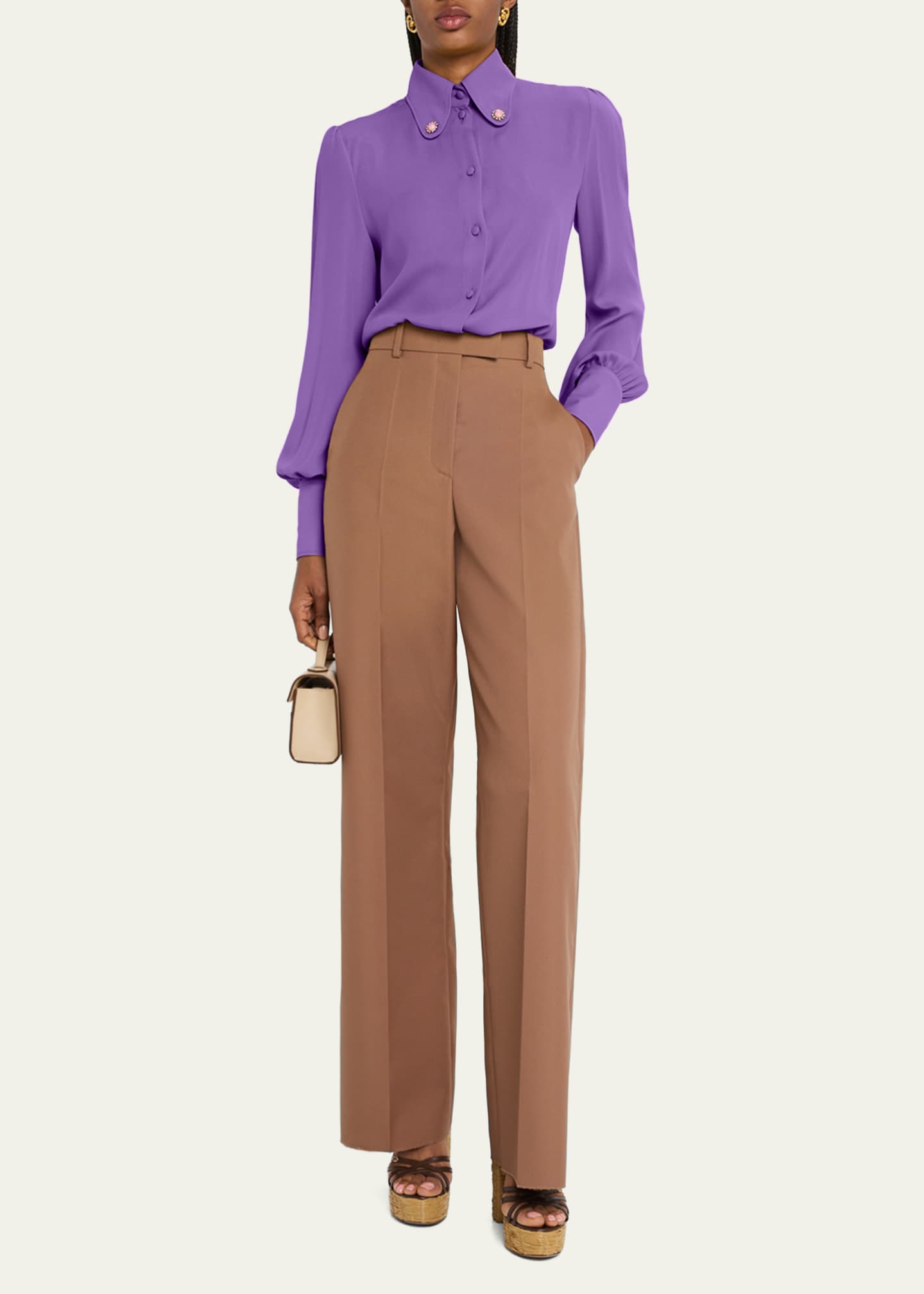 Valentino Garavani Silk Button Down Blouse Image 2 of 5