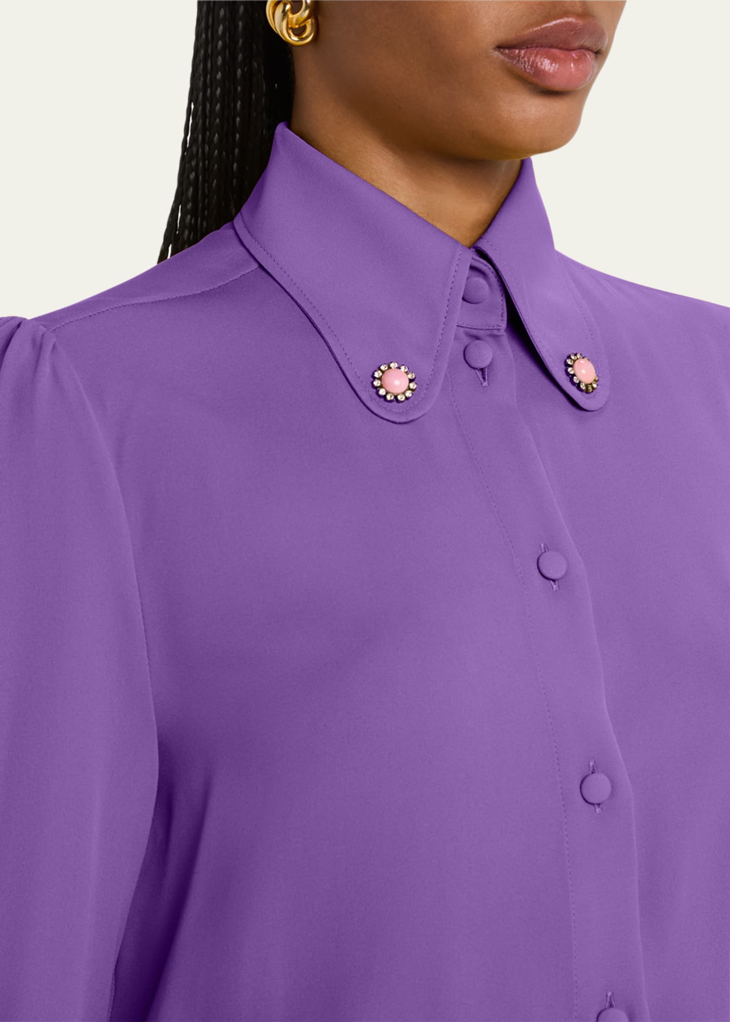 Valentino Garavani Silk Button Down Blouse Image 5 of 5