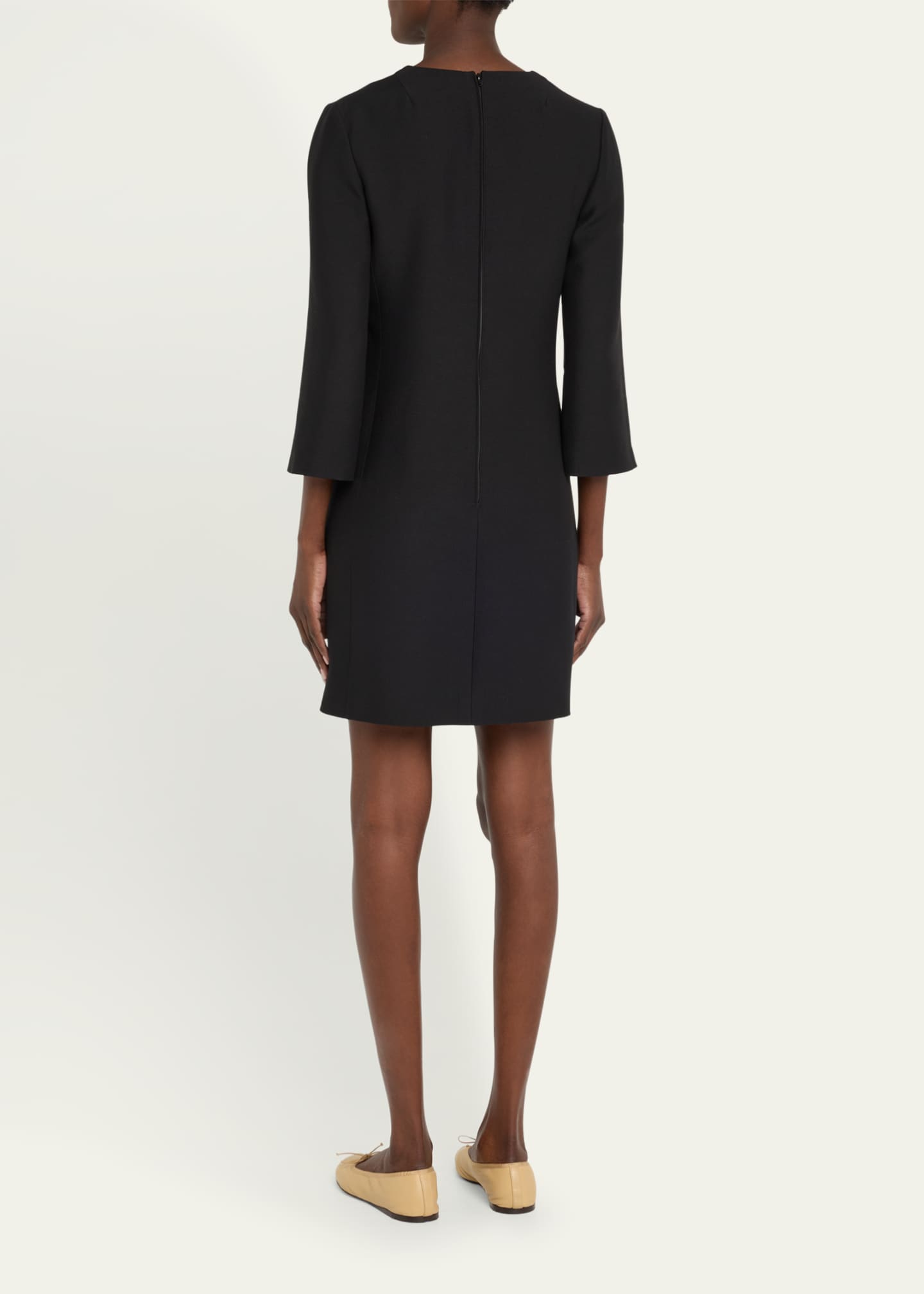 Valentino Garavani Scalloped-Neck Bow Mini Dress Image 3 of 5