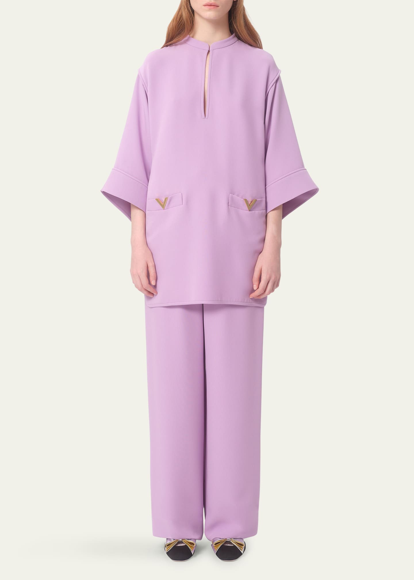 Valentino Garavani Wide Sleeve Mini Dress Image 2 of 4