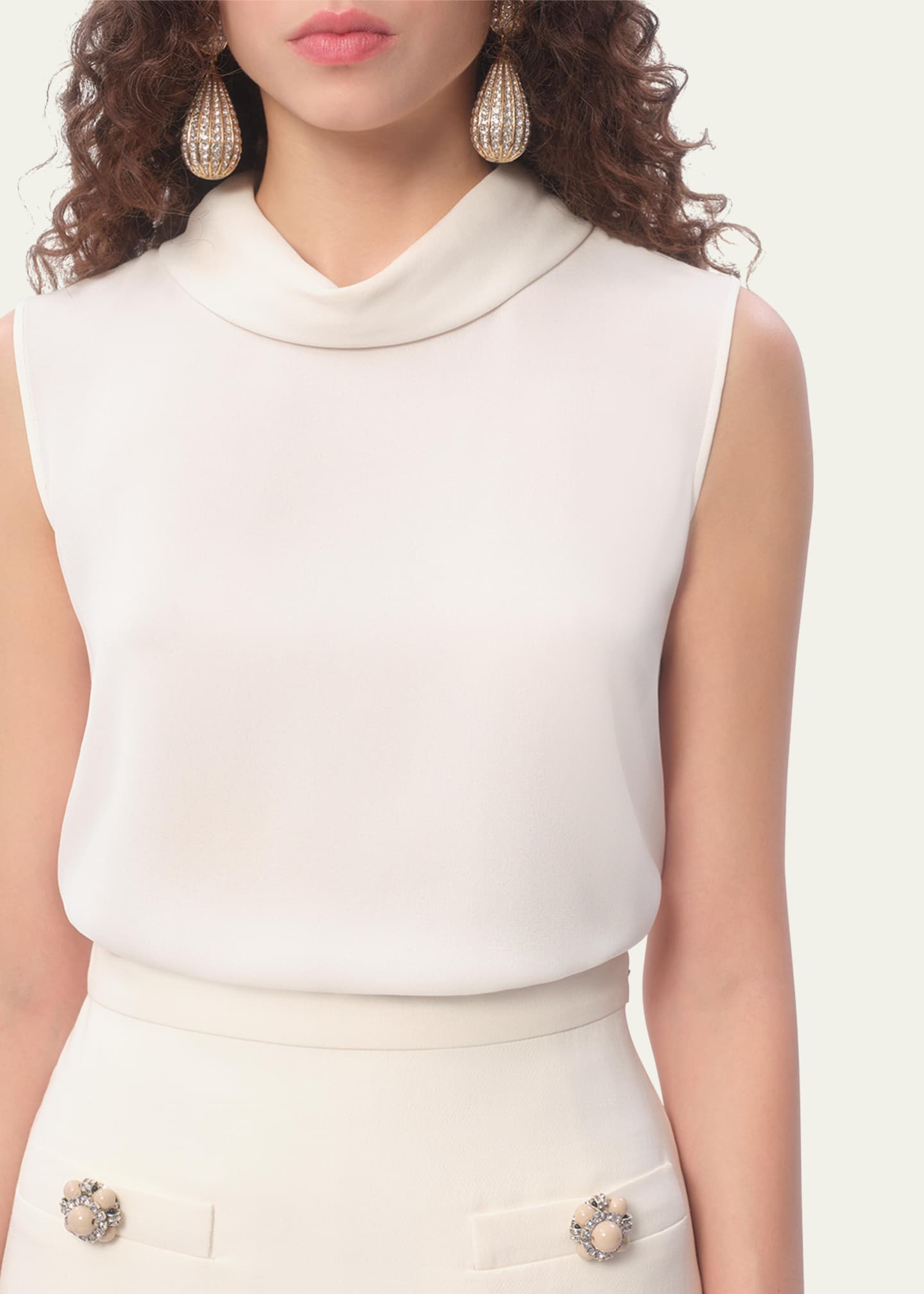 Valentino Garavani Rounded Funnel Neck Top Image 4 of 4