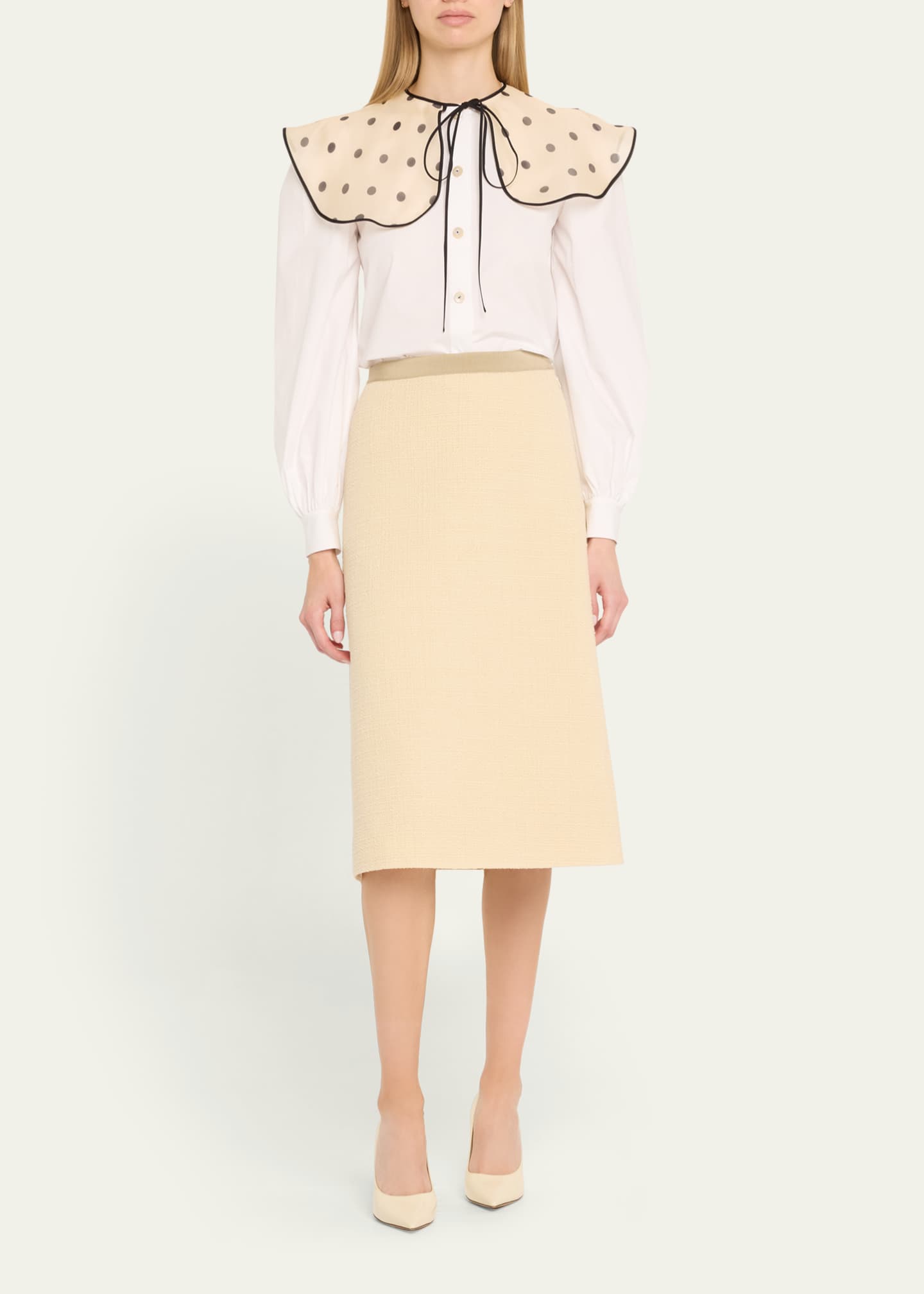 Valentino Garavani Tweed High Waist Skirt Image 2 of 5