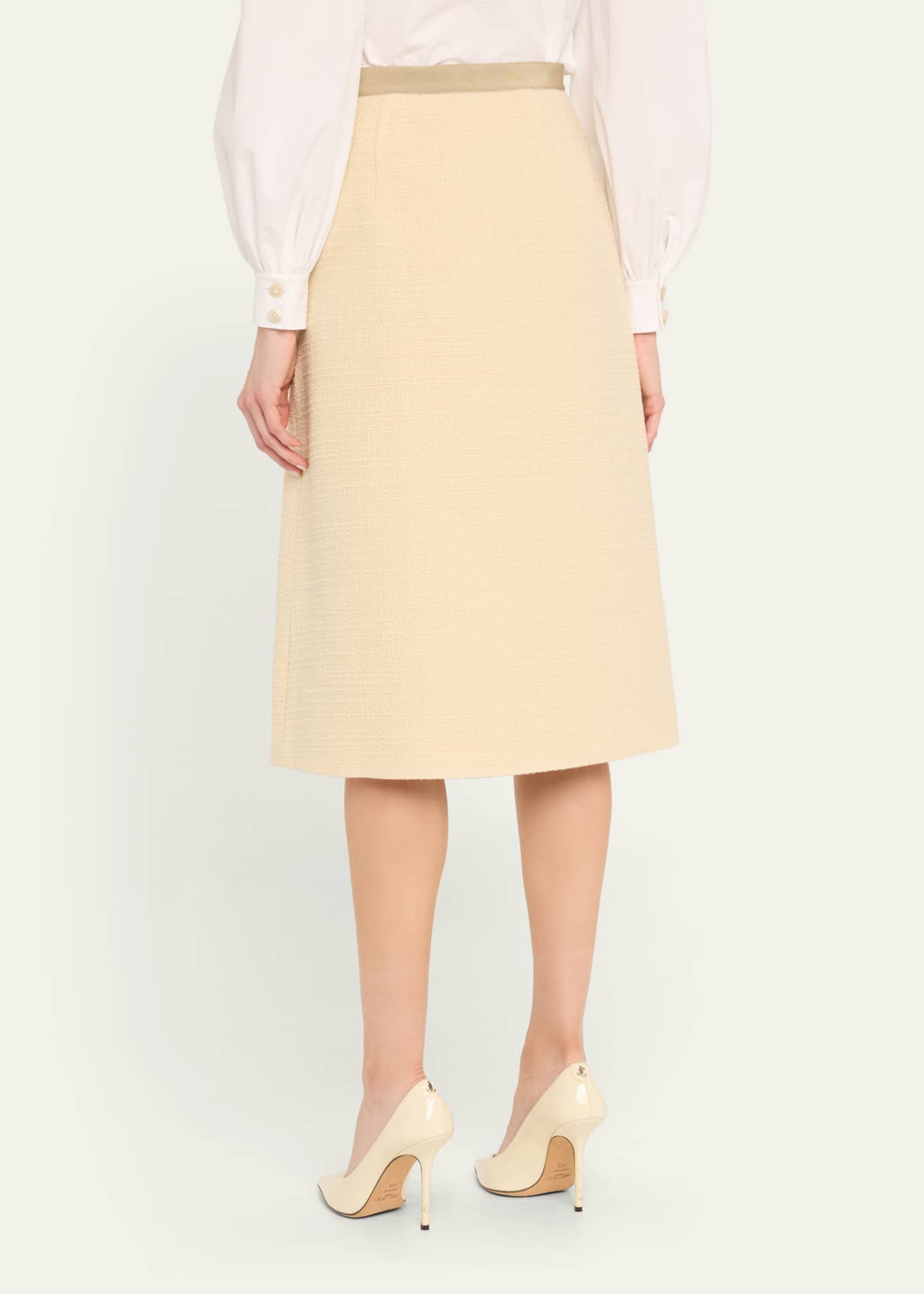 Valentino Garavani Tweed High Waist Skirt Image 3 of 5