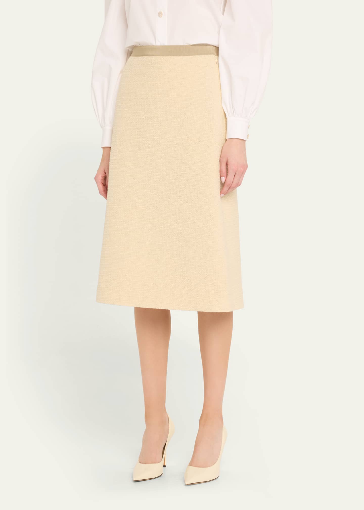 Valentino Garavani Tweed High Waist Skirt Image 4 of 5