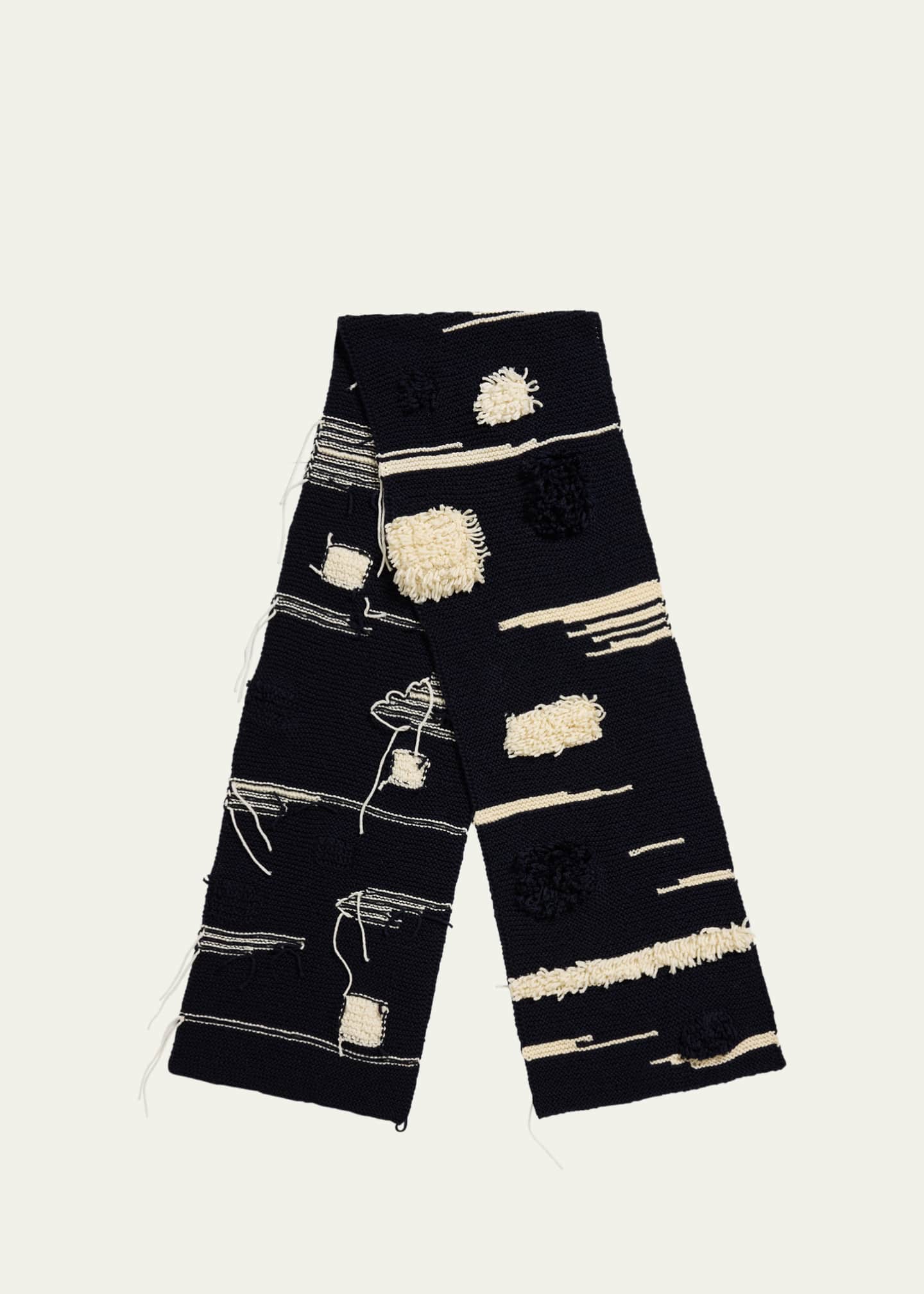 ZANKOV Alicja Tow-Tone Wool Scarf Image 1 of 4