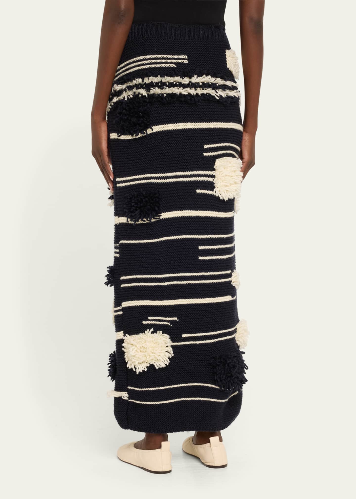 ZANKOV Afra Pencil Maxi Wool Skirt Image 3 of 5