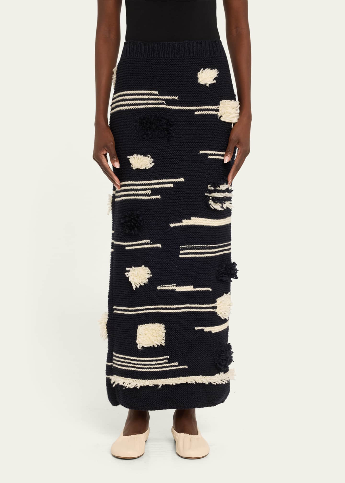 ZANKOV Afra Pencil Maxi Wool Skirt Image 4 of 5