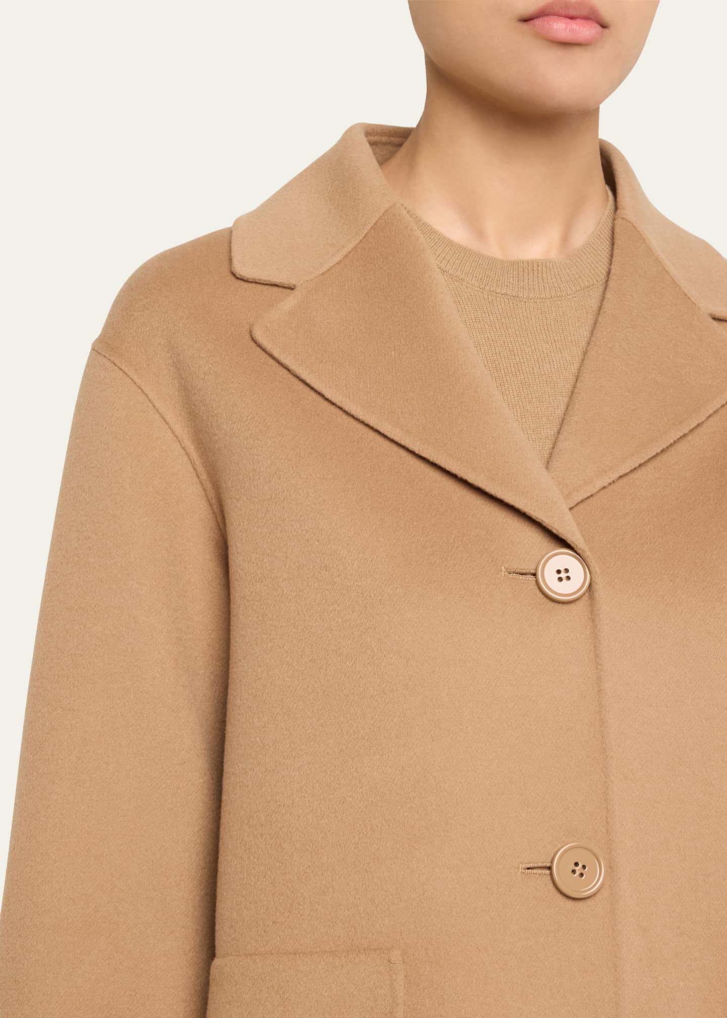 コート S MAX MARA WOOL SINGLE-BREASTED COAT Max Mara Cielo Single-Breasted Wool Coat - Bergdorf Goodman