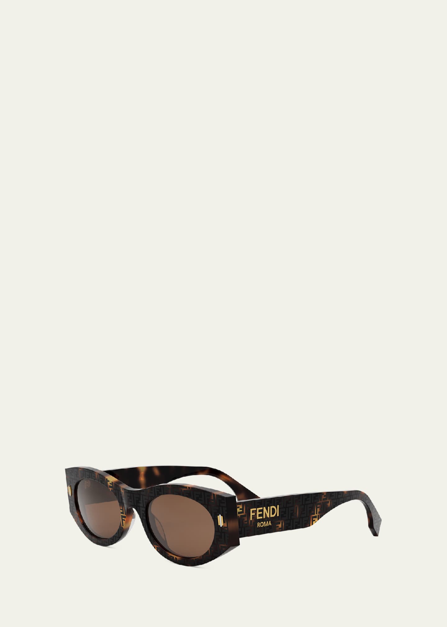 Fendi Roma Oval Acetate Sunglasses - Bergdorf Goodman
