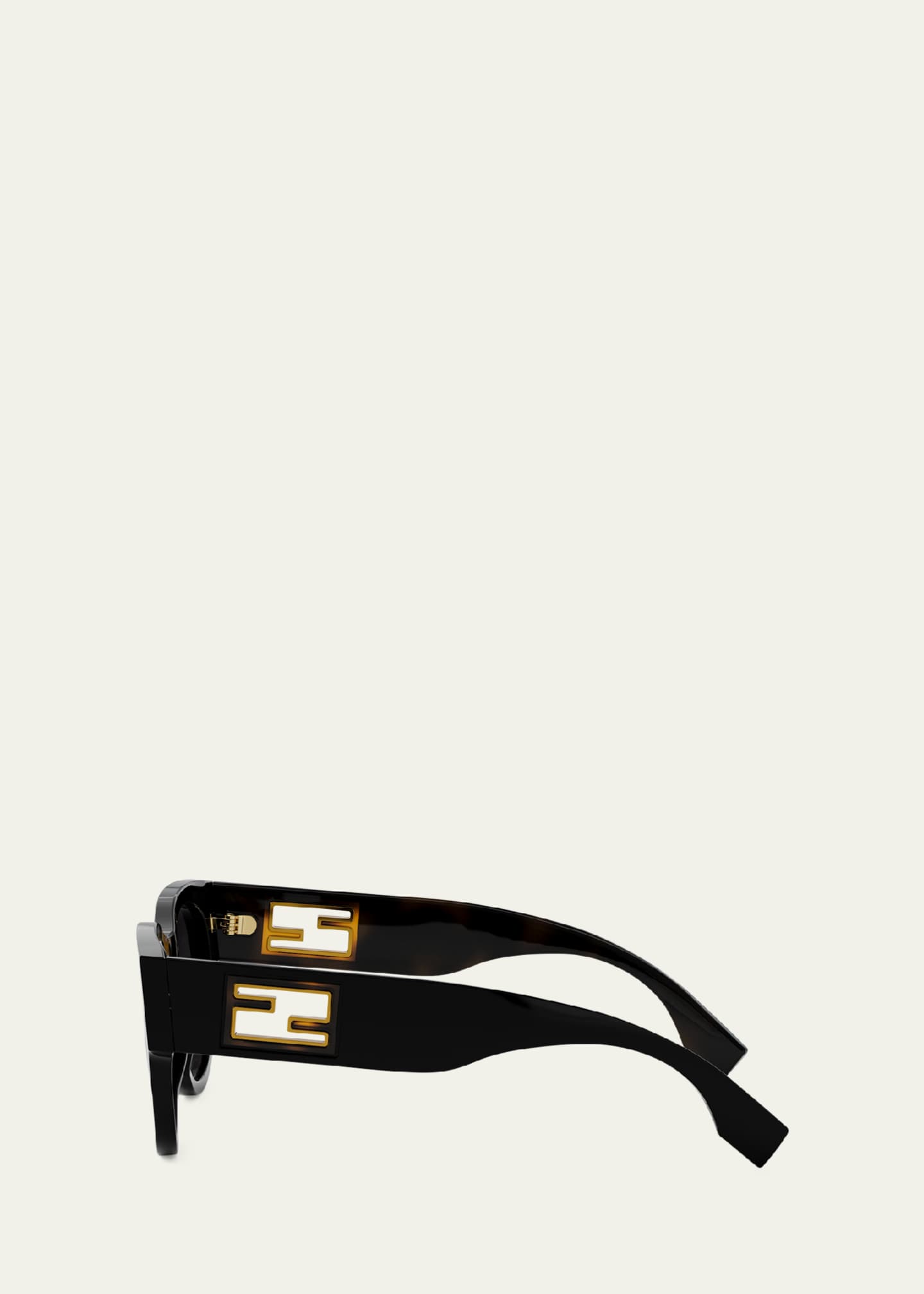 Fendi Baguette Logo Round Acetate Sunglasses Image 3 of 3
