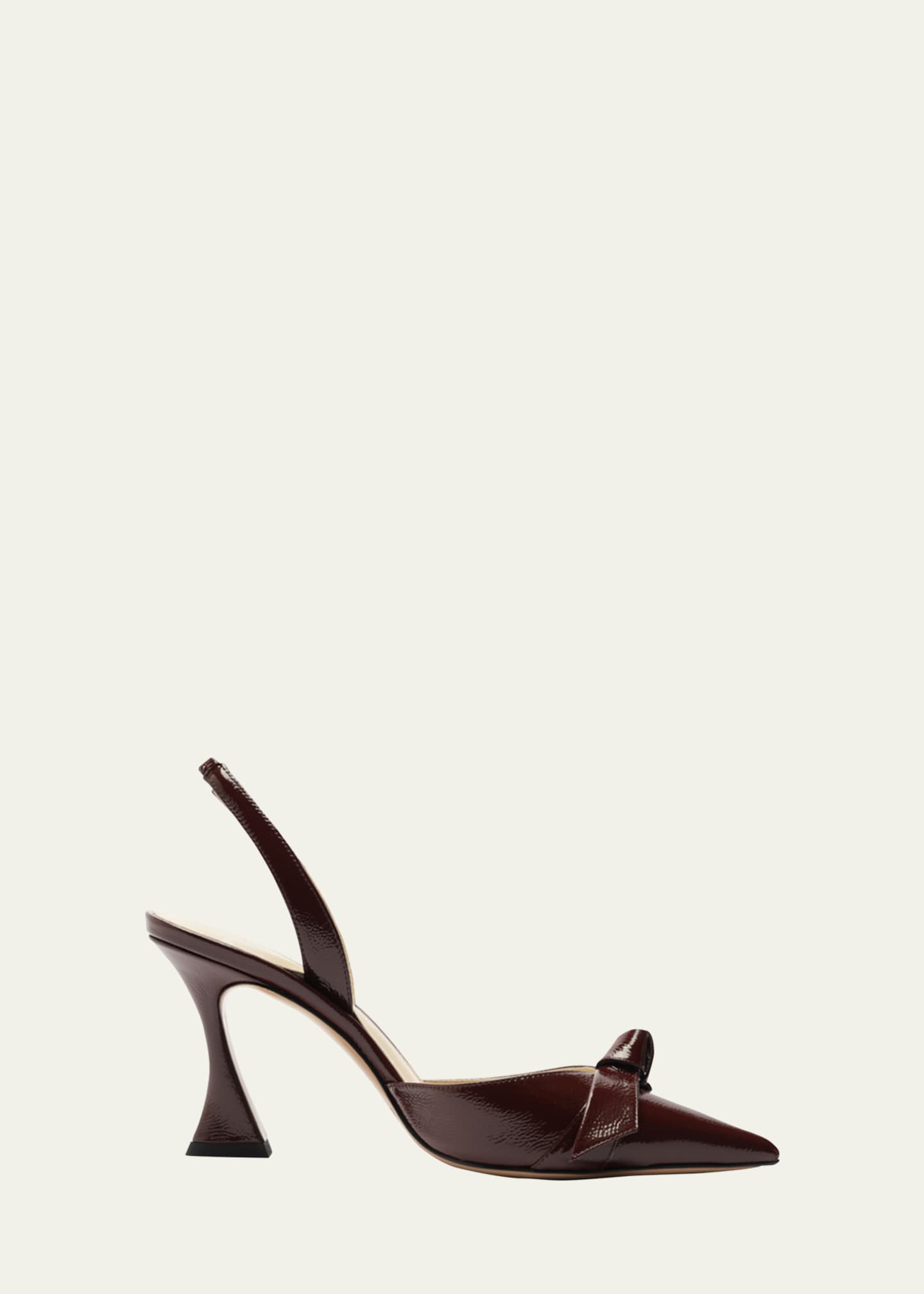 Alexandre Birman Clarita Bell Leather Bow Slingback Pumps Image 1 of 3