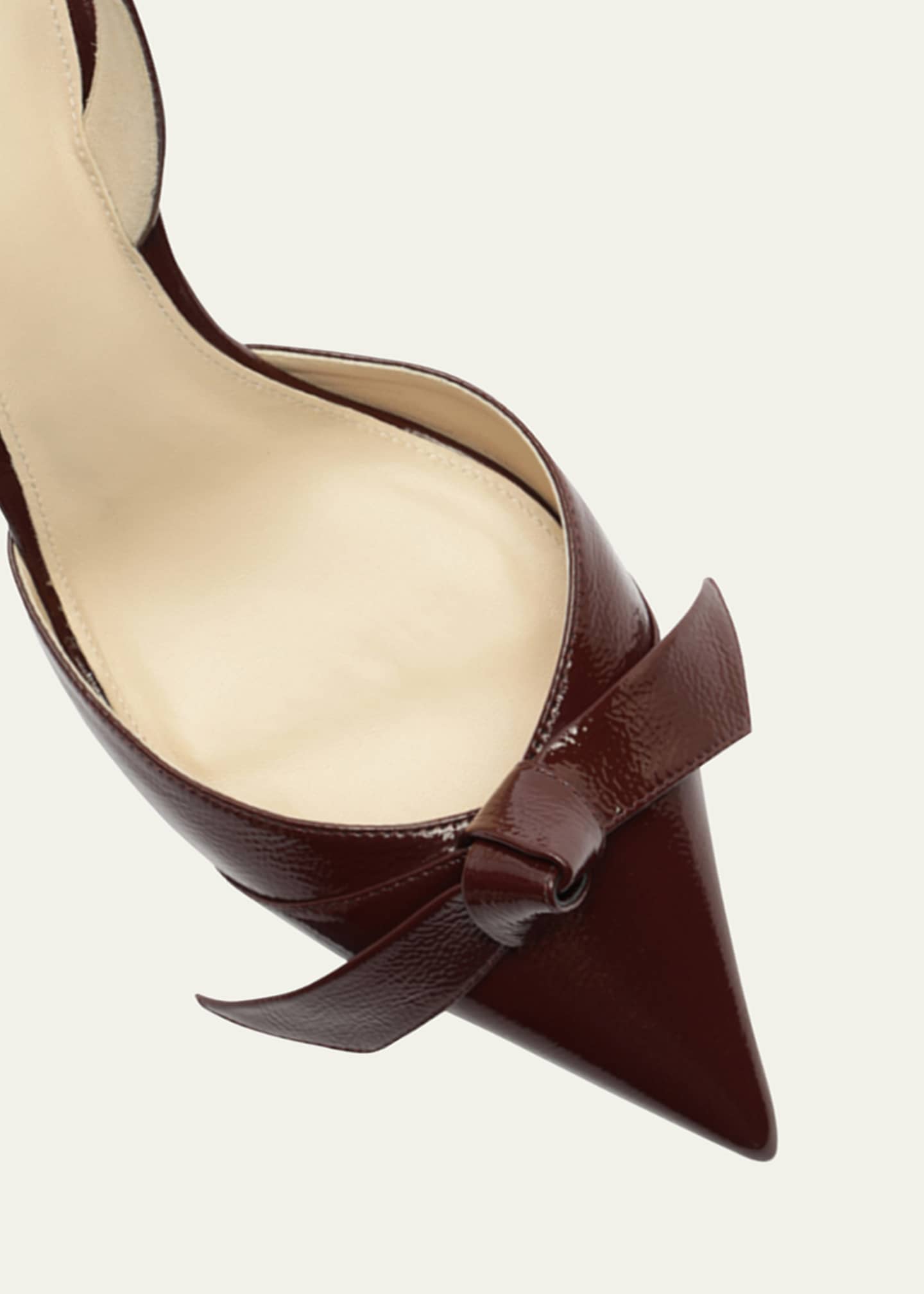 Alexandre Birman Clarita Bell Leather Bow Slingback Pumps Image 3 of 3