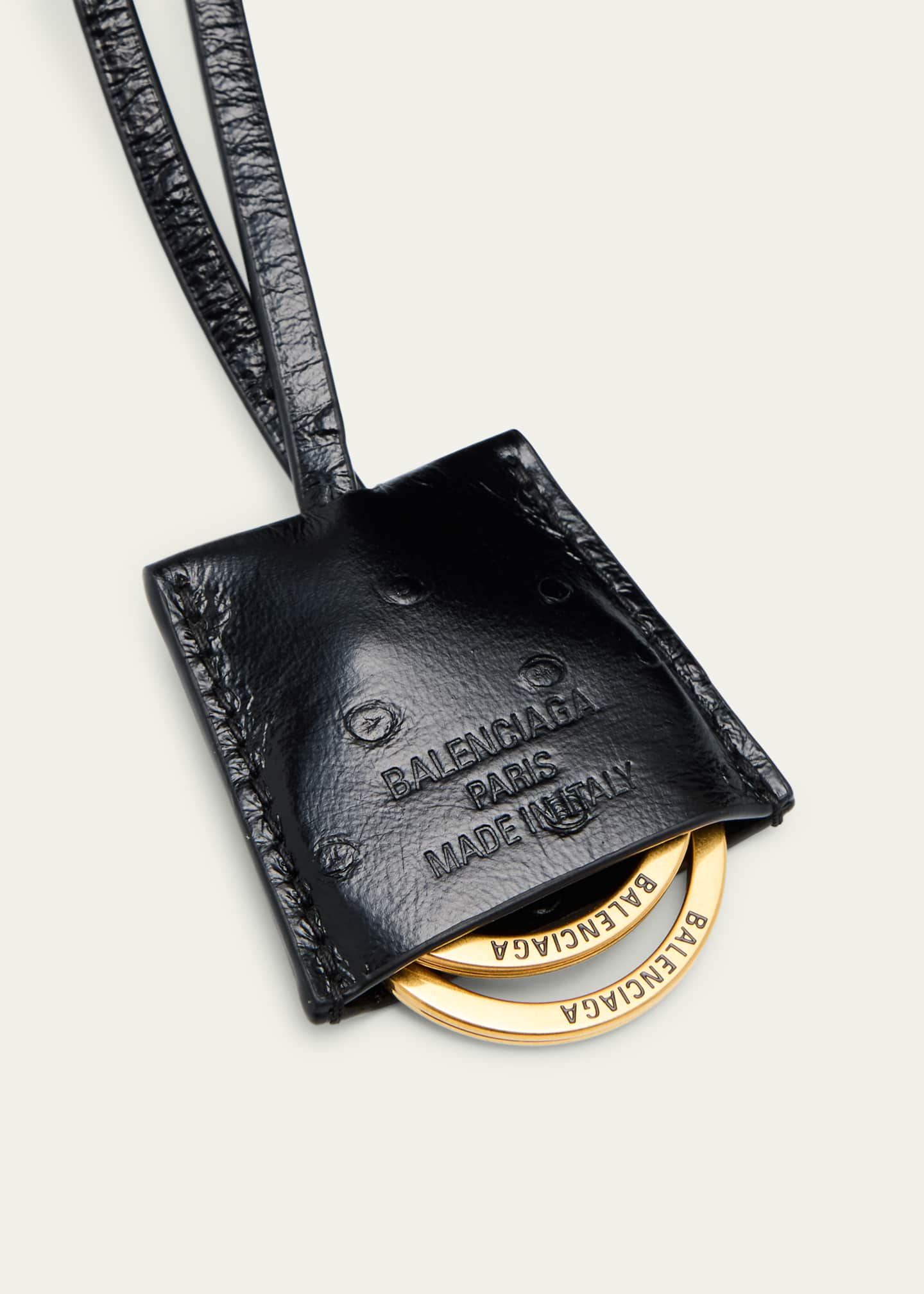 Balenciaga Rodeo Mini Ostrich-Embossed Leather Top-Handle Bag Image 6 of 6