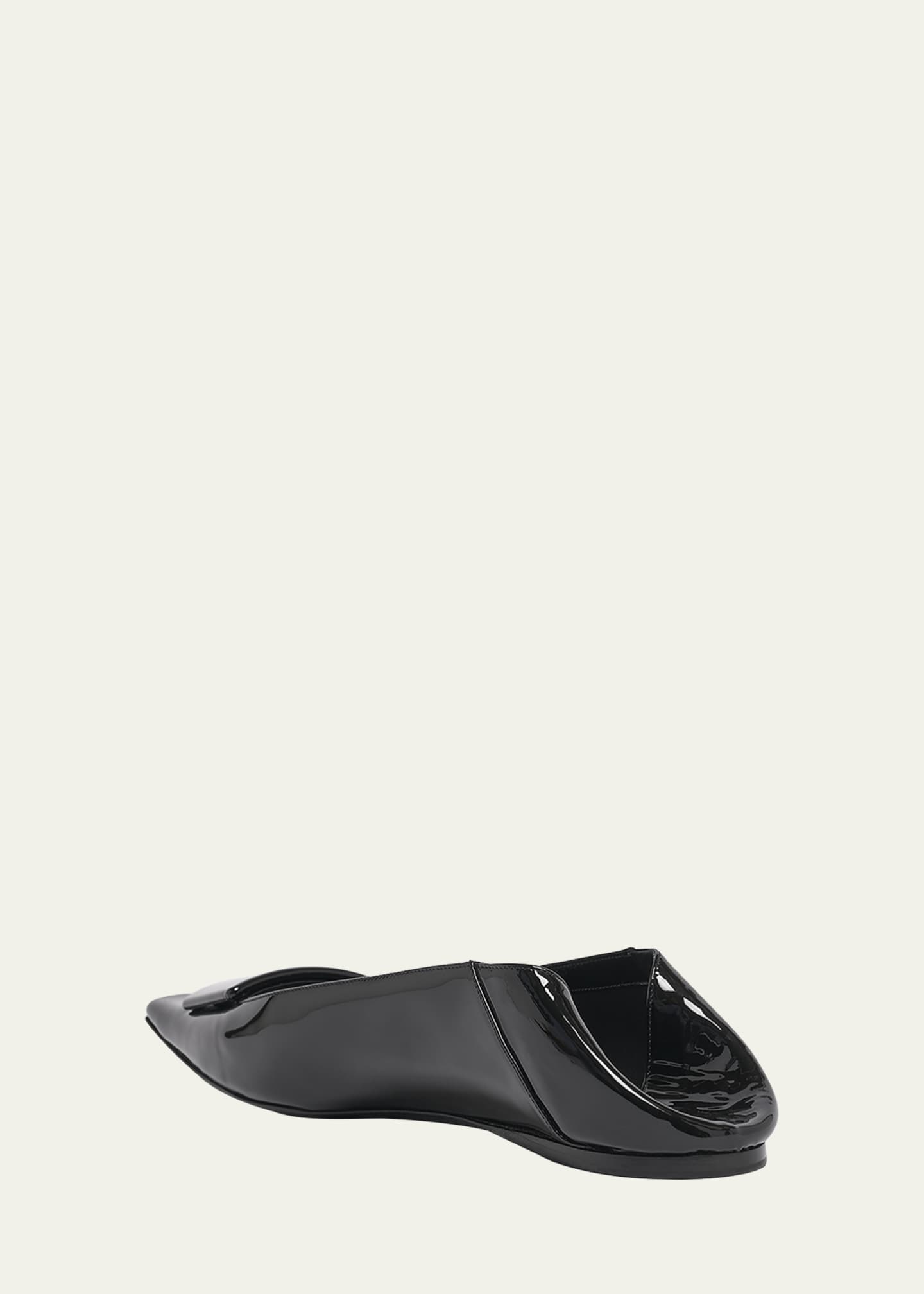 Saint Laurent Poppy Patent Buckle Foldable Ballerina Flats Image 3 of 4