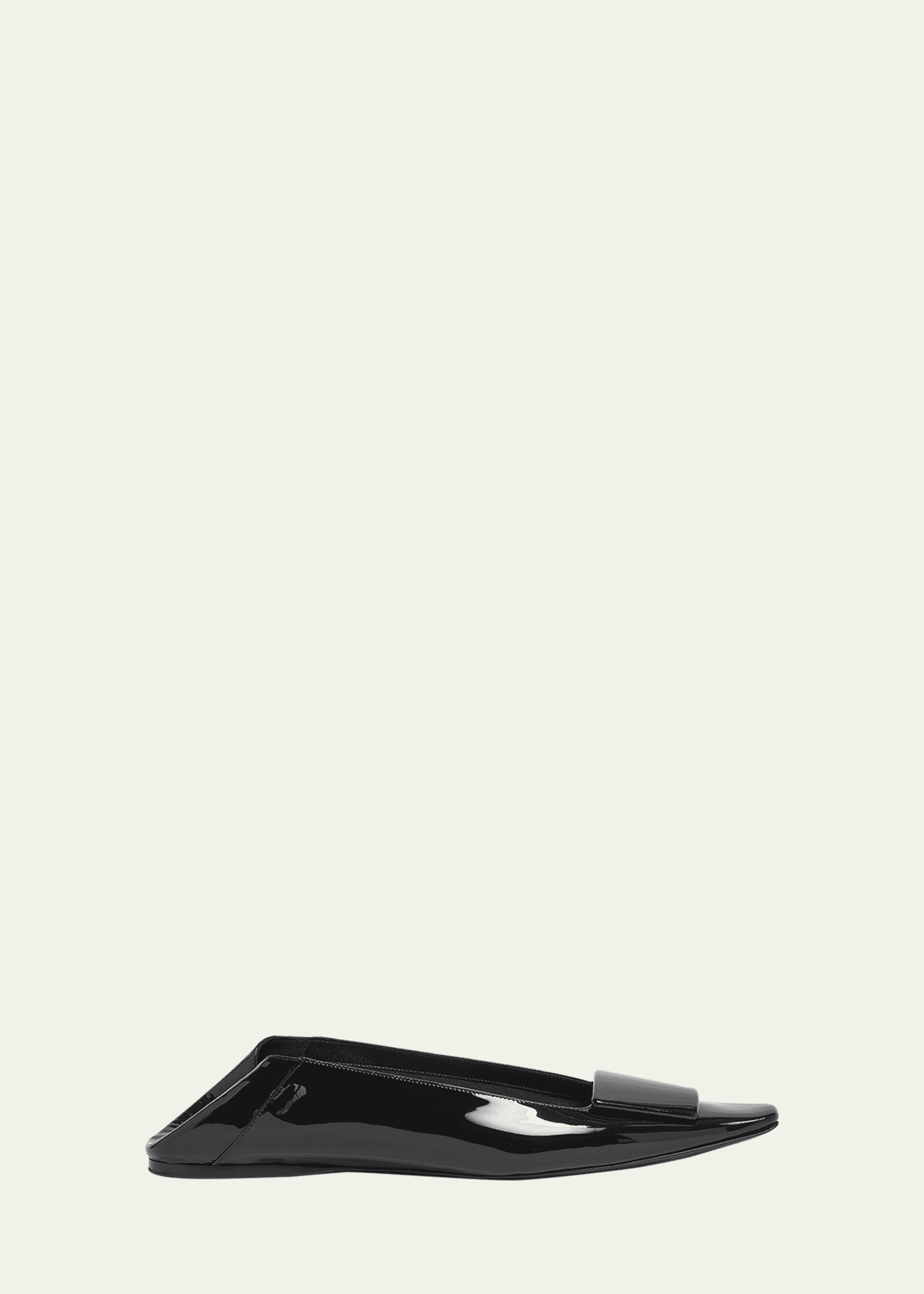 Saint Laurent Poppy Patent Buckle Foldable Ballerina Flats Image 1 of 4