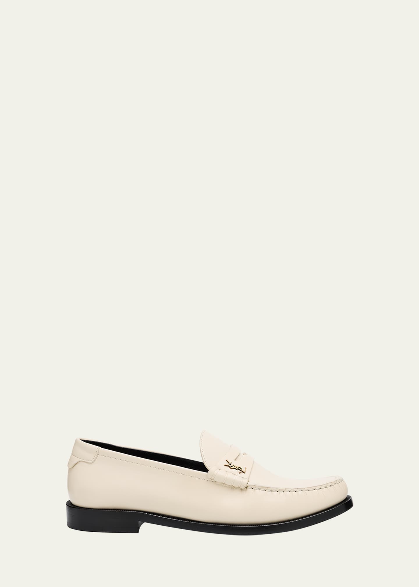 Saint Laurent Le Leather YSL Penny Loafers Image 1 of 5