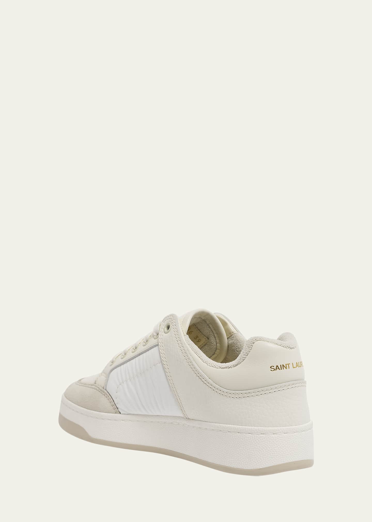 Saint Laurent SL61 Mixed Leather Low-Top Sneakers Image 3 of 4