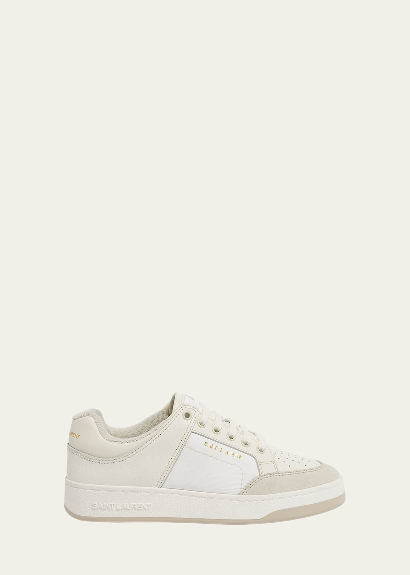 Saint Laurent SL61 Mixed Leather Low-Top Sneakers Image 1 of 4