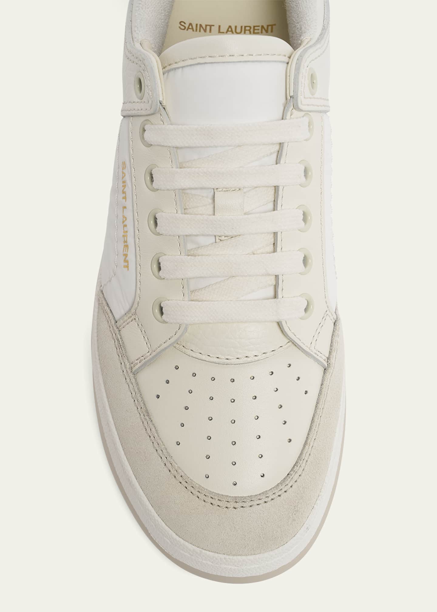 Saint Laurent SL61 Mixed Leather Low-Top Sneakers Image 4 of 4