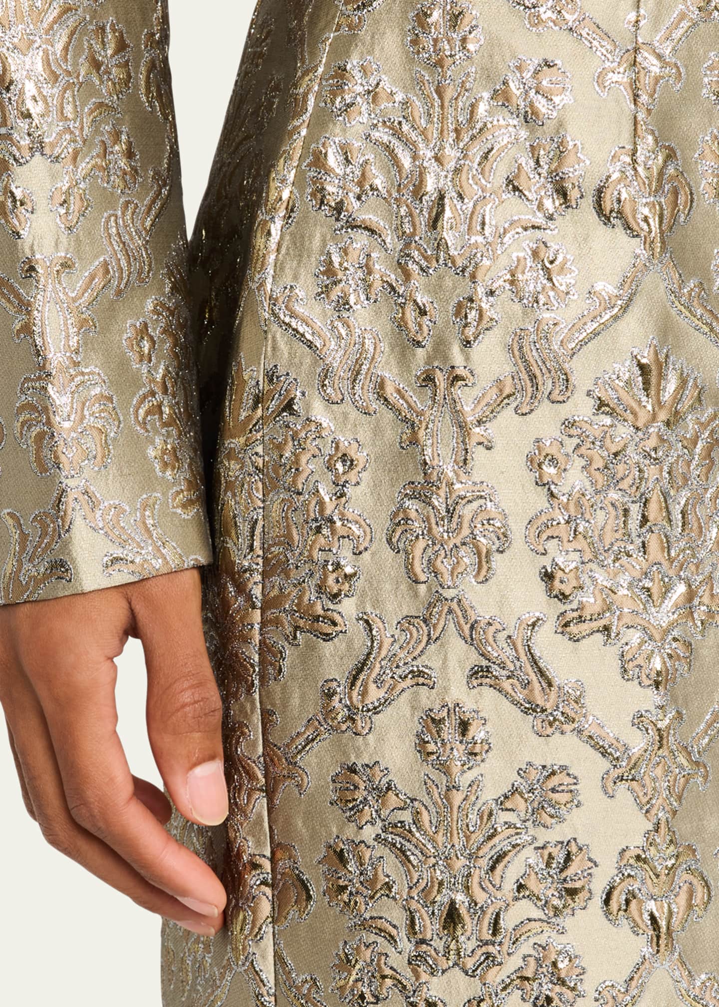 Lafayette 148 New York Metallic Brocade Maxi Pencil Skirt Image 5 of 5