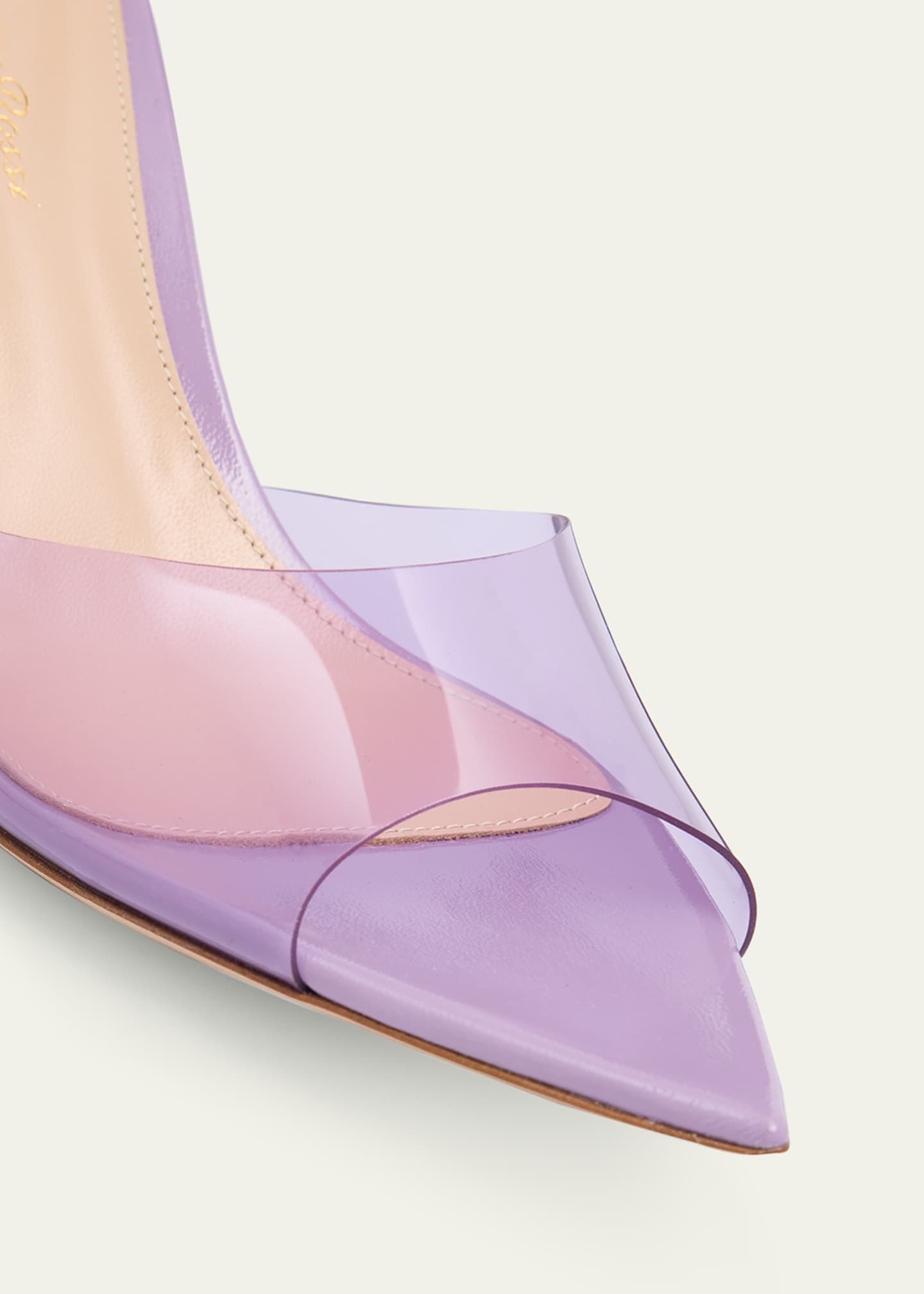 Gianvito Rossi Elle Glass Nuit Slide Sandals - Bergdorf Goodman