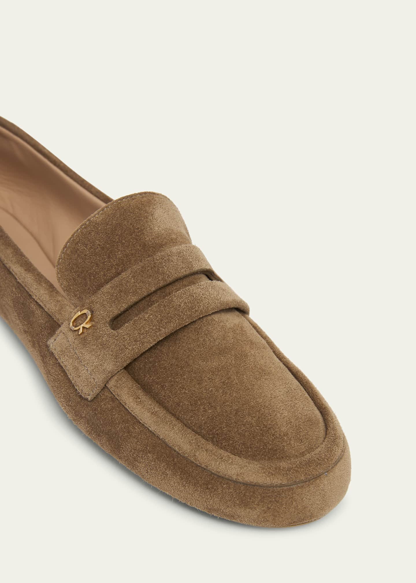 Gianvito Rossi Leopard Velour Penny Loafers Image 3 of 3