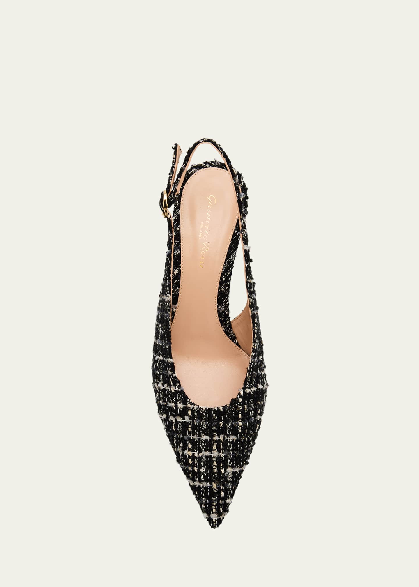 Gianvito Rossi Robbie Boucle Slingback Pumps Image 5 of 6