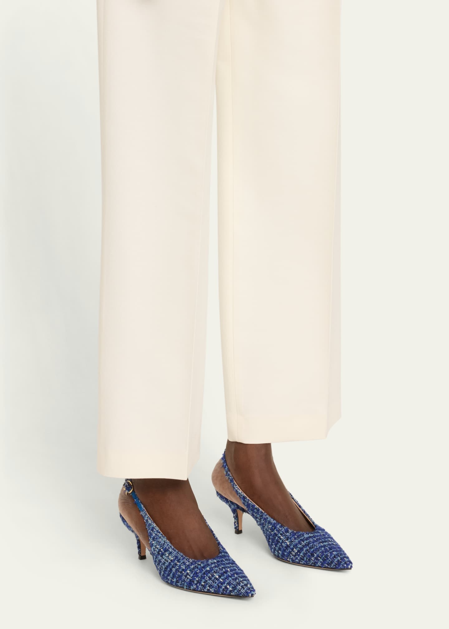 Gianvito Rossi Robbie Boucle Slingback Pumps Image 2 of 6