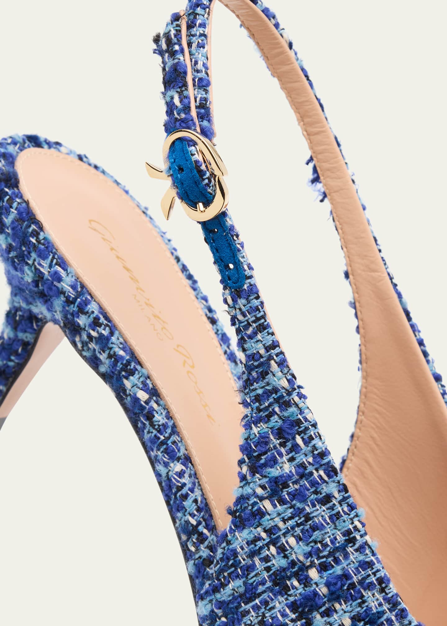 Gianvito Rossi Robbie Boucle Slingback Pumps Image 5 of 6