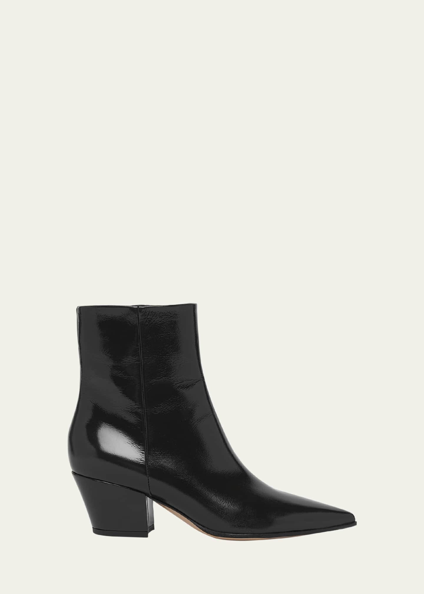 Gianvito Rossi Nuit Leather Zip Booties Image 1 of 3