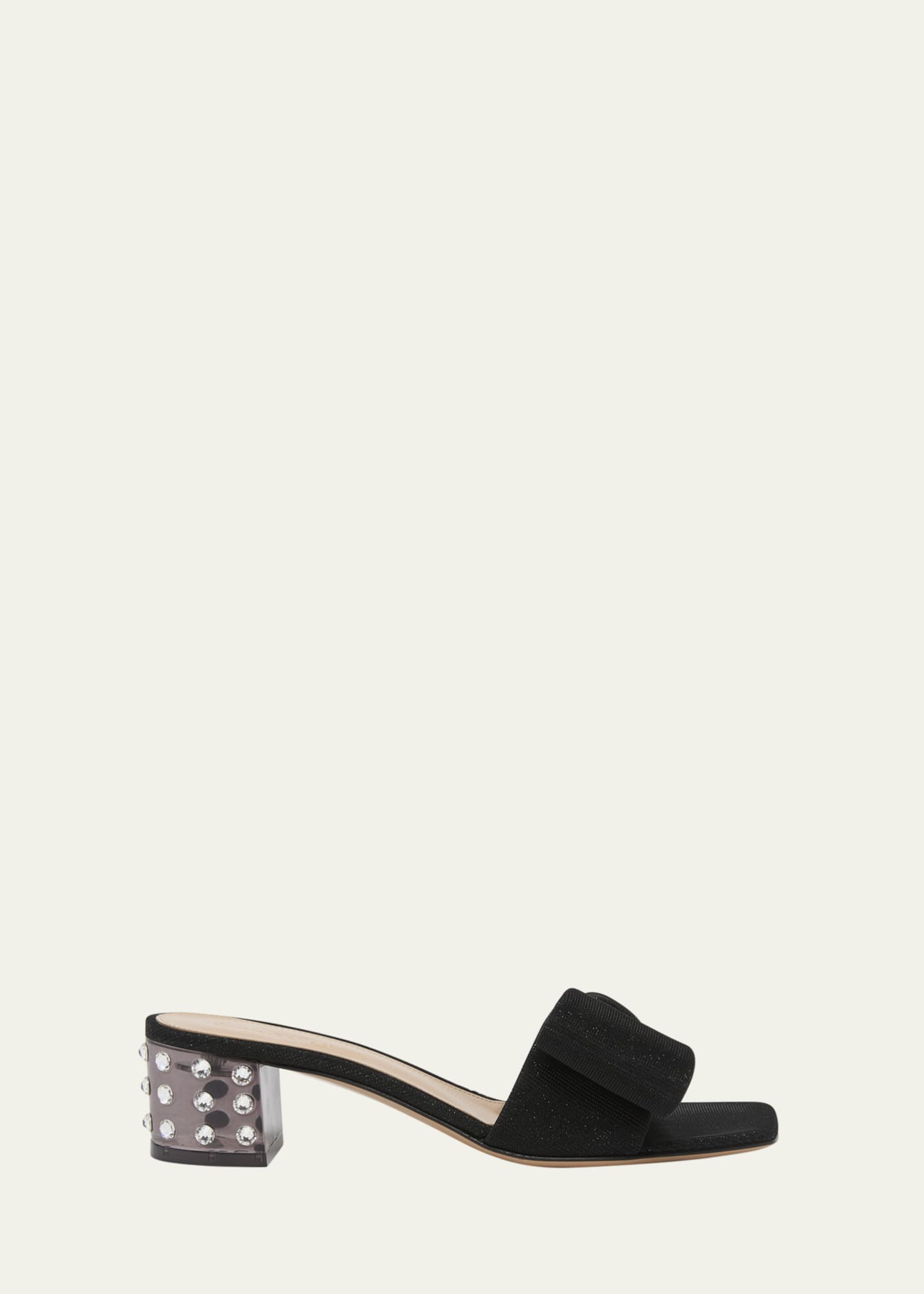 Gianvito Rossi Flash Bow Embellished Mule Sandals Image 1 of 3