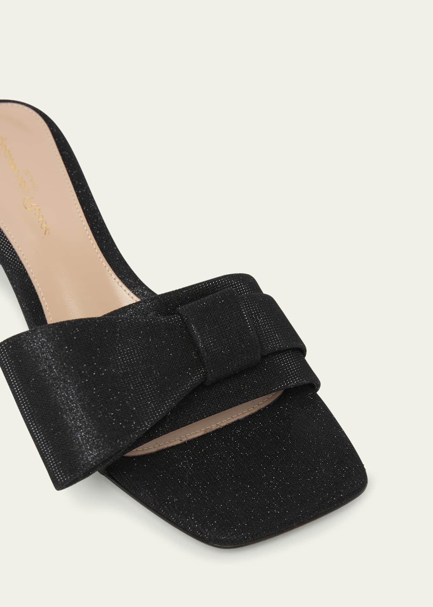 Gianvito Rossi Flash Bow Embellished Mule Sandals Image 3 of 3