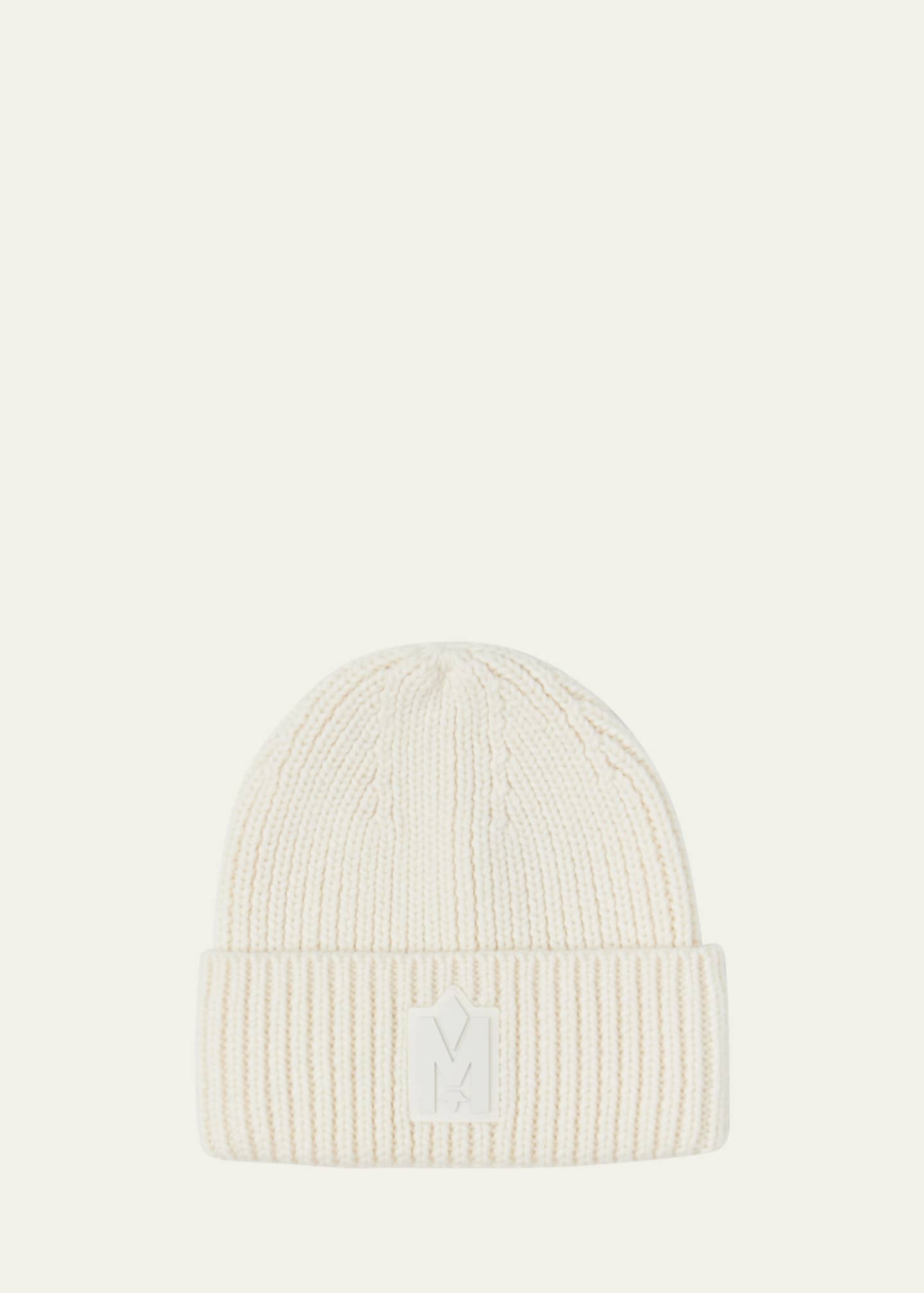 Mackage Jude Hand-Knit Logo Beanie with Ribbed Cuff