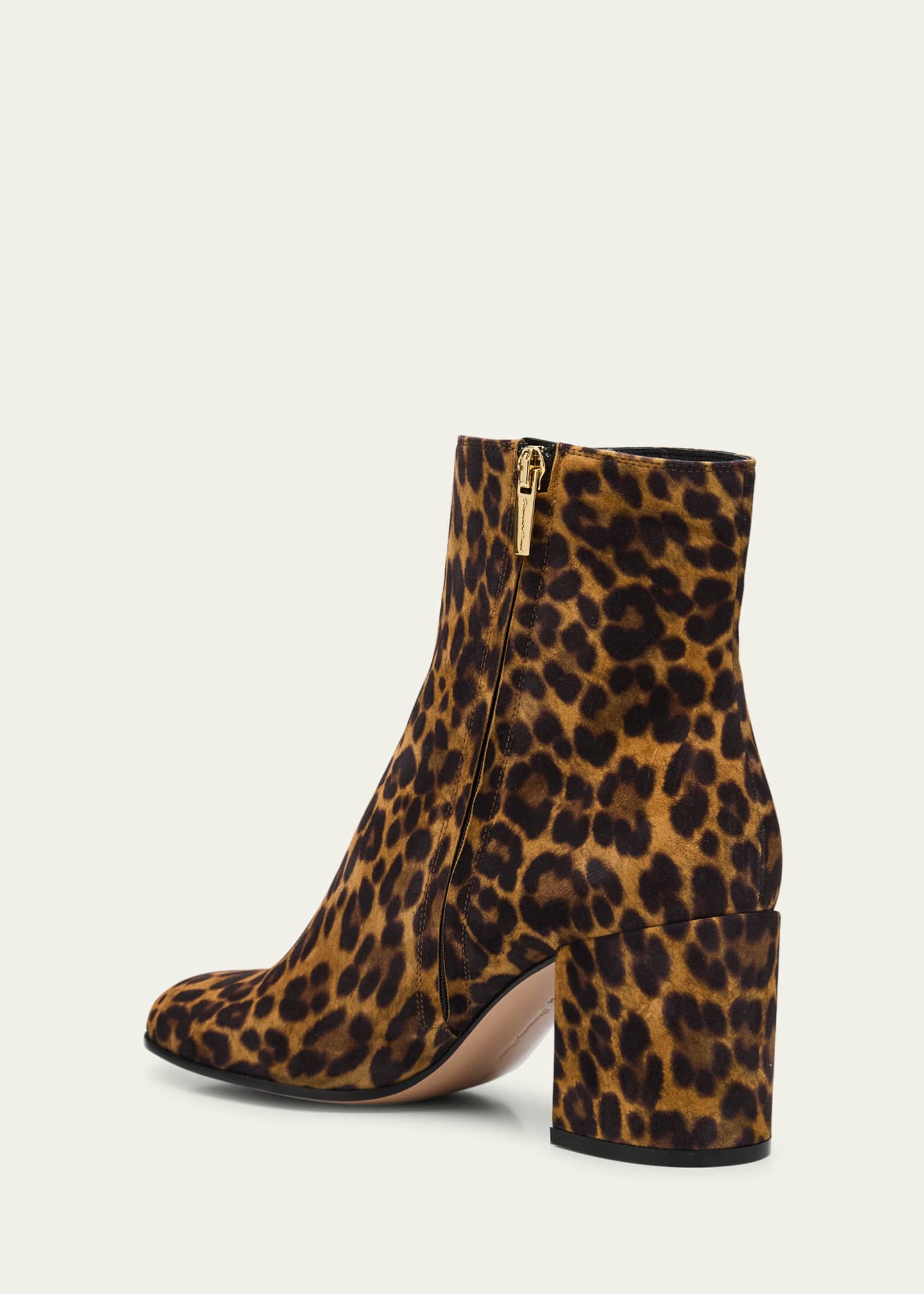 Gianvito Rossi Joelle Leopard Suede Ankle Boots Image 4 of 6