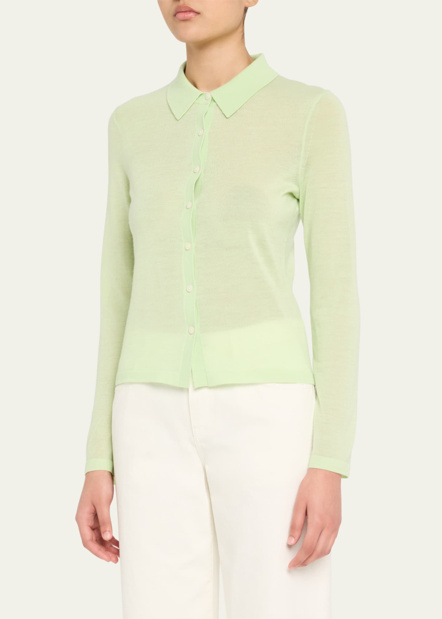 Guest in Residence Elle Cashmere Button-Front Shirt Image 4 of 5