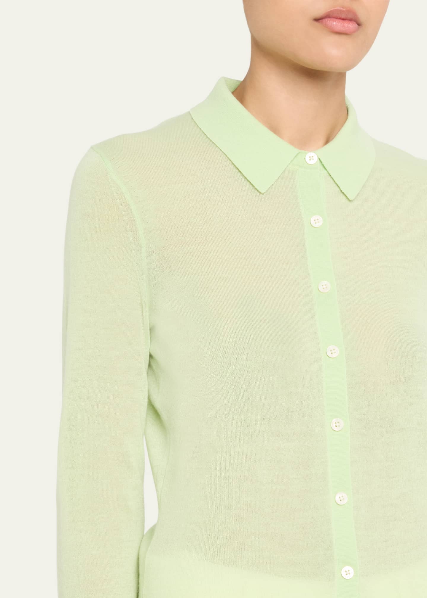 Guest in Residence Elle Cashmere Button-Front Shirt Image 5 of 5